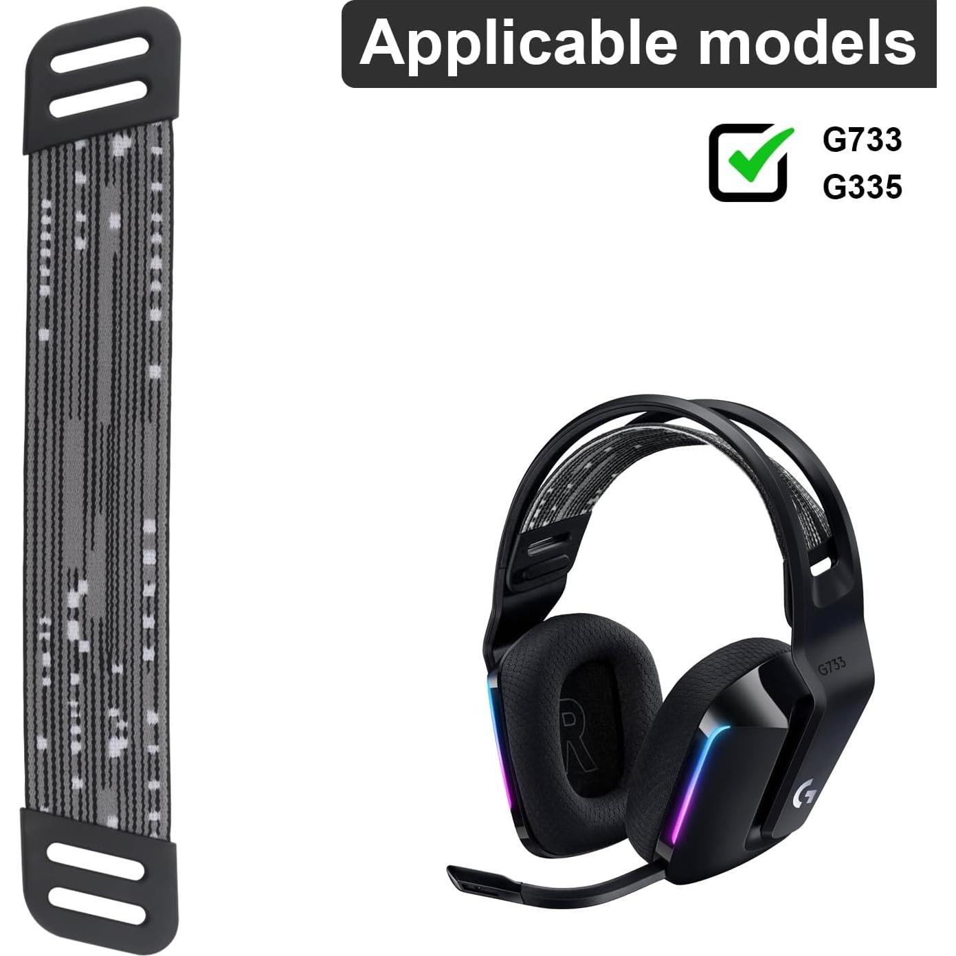 Correa de Diadema Reemplazo Logitech G733/G335 Negro