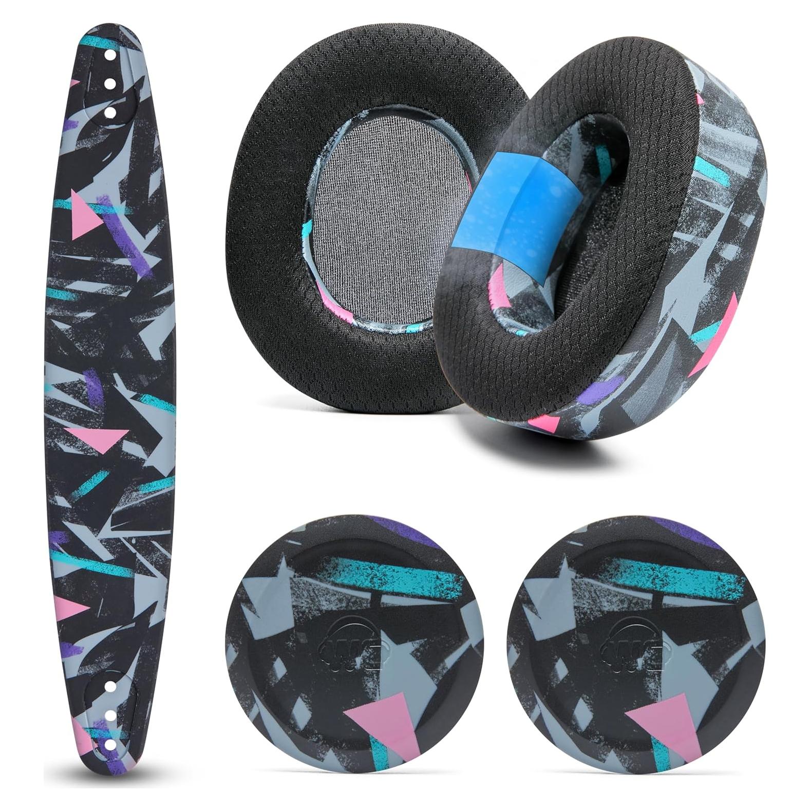 Kit de Modificación WC Nova Pro Inalámbrico para SteelSeries Arctis Nova Pro - Almohadillas Gel, Banda Silicona, Placas Magnéticas