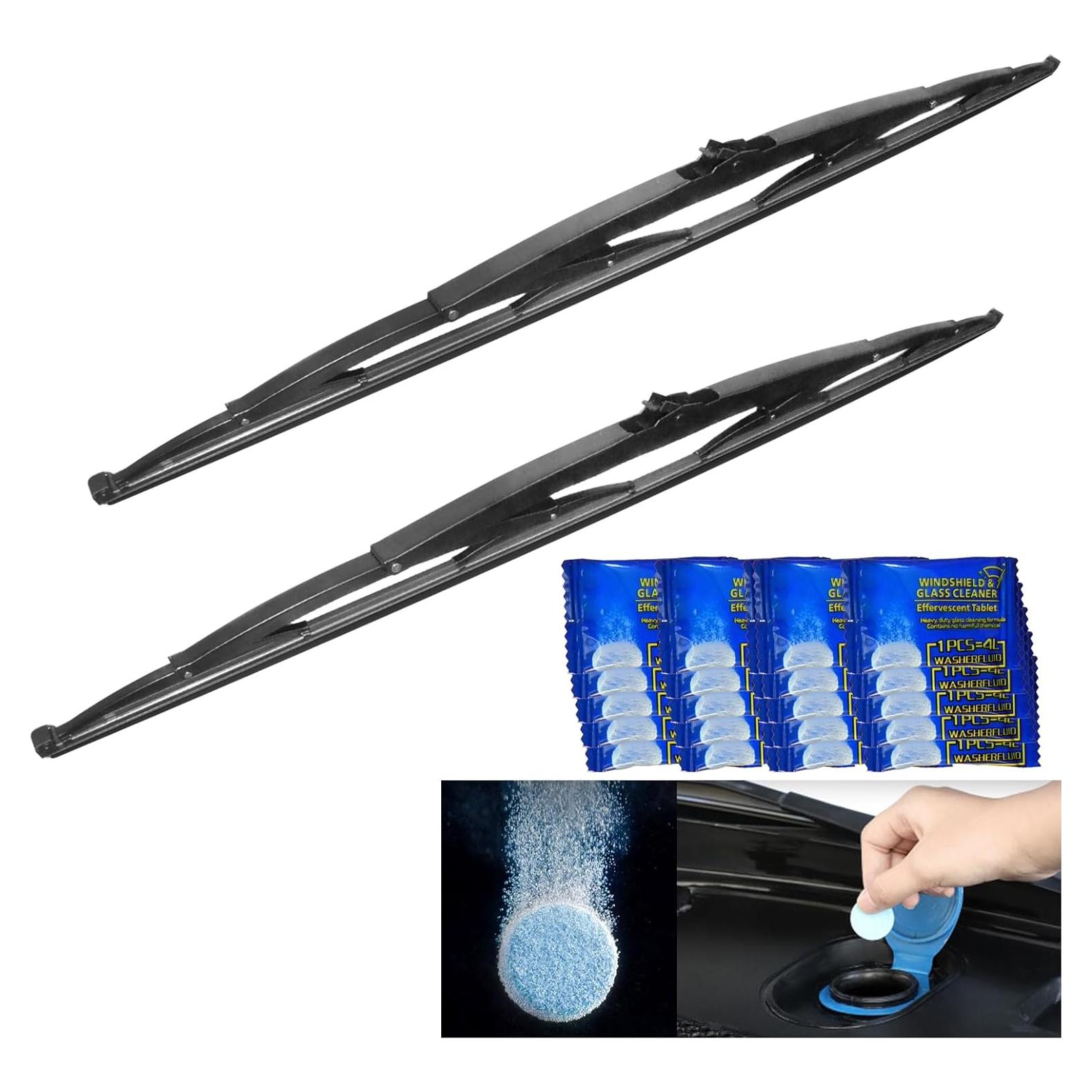 Limpiaparabrisas 24" MYEONGD para RV Gancho J + 20 Tabletas