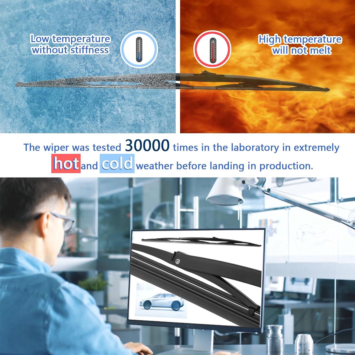 Limpiaparabrisas 24" MYEONGD para RV Gancho J + 20 Tabletas