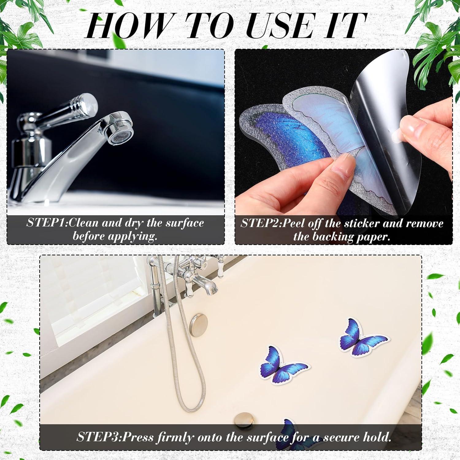 20 Calcomanías Antideslizantes Mariposa Trandraft Azul