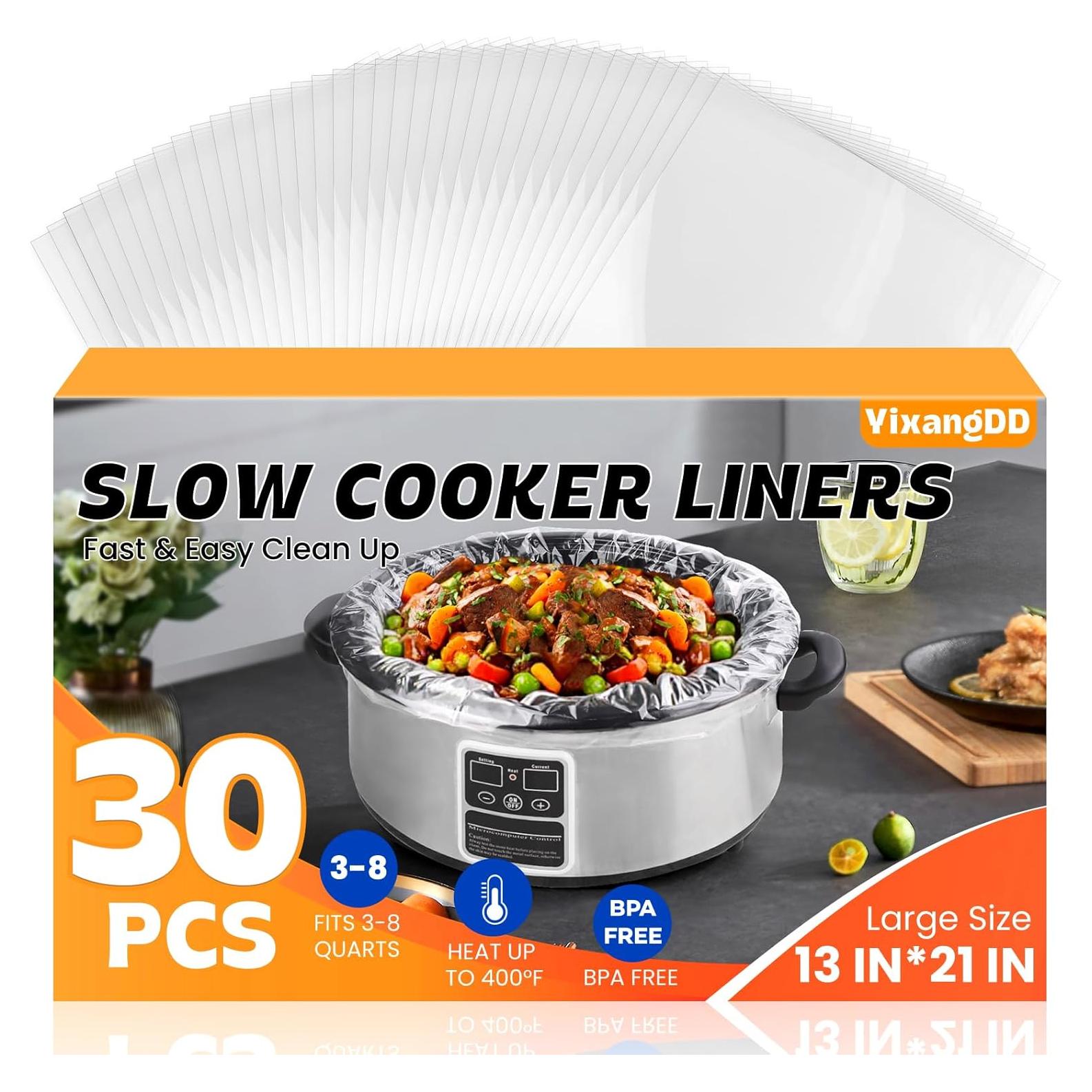 Forros Desechables para Olla de Cocción Lenta YixangDD 30 Unidades 33x53cm