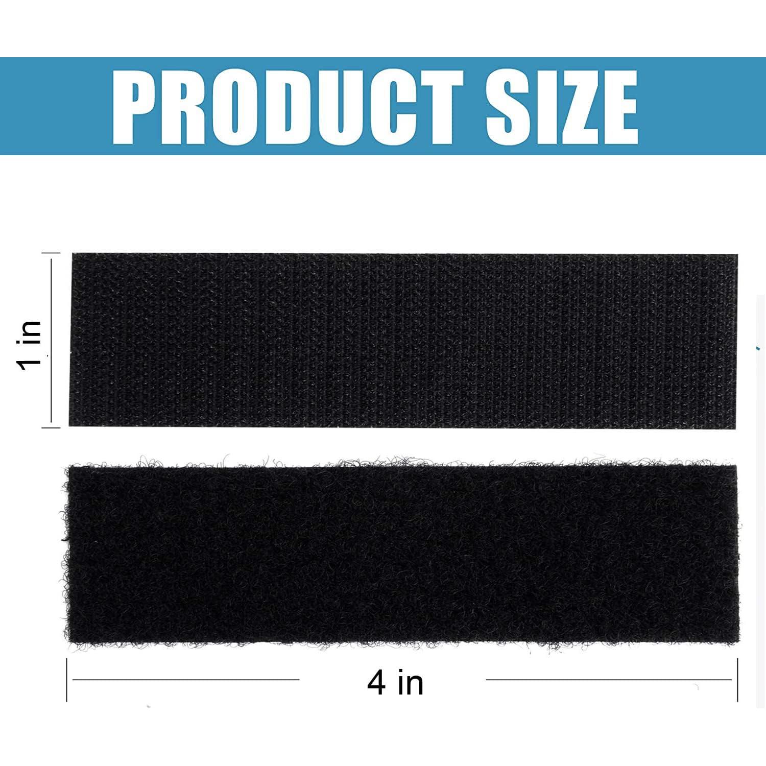 Cinta de Gancho y Bucle Jewoster 16x1x4 Pulgadas Negra