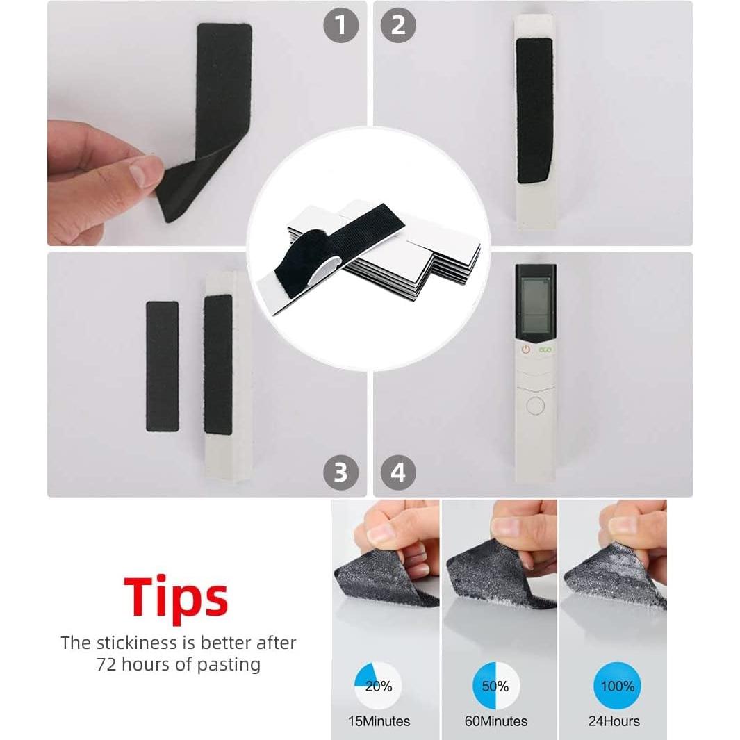 Cinta de Gancho y Bucle Jewoster 16x1x4 Pulgadas Negra