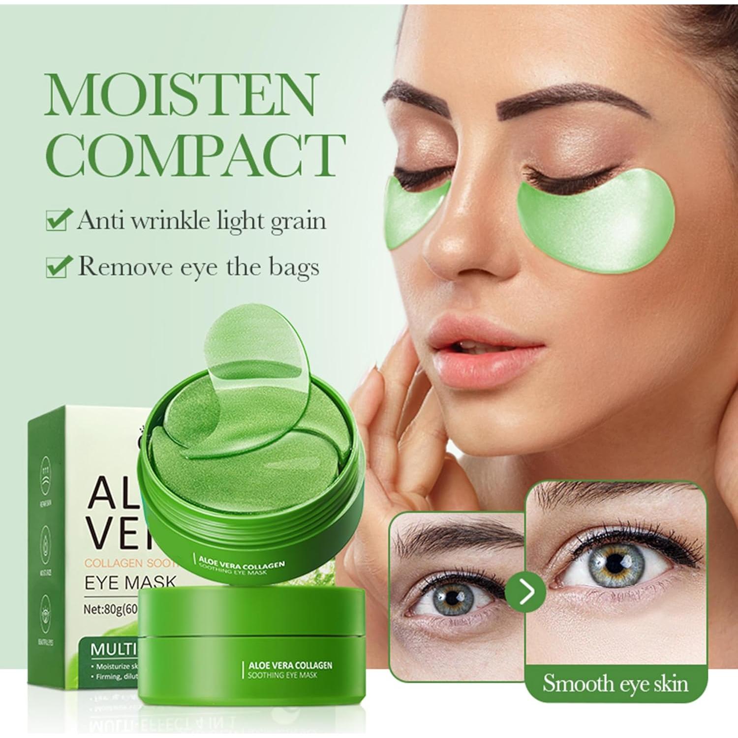 Mascarilla de Ojos de Aloe Vera MIESCHER - 30 Pares Hidratantes