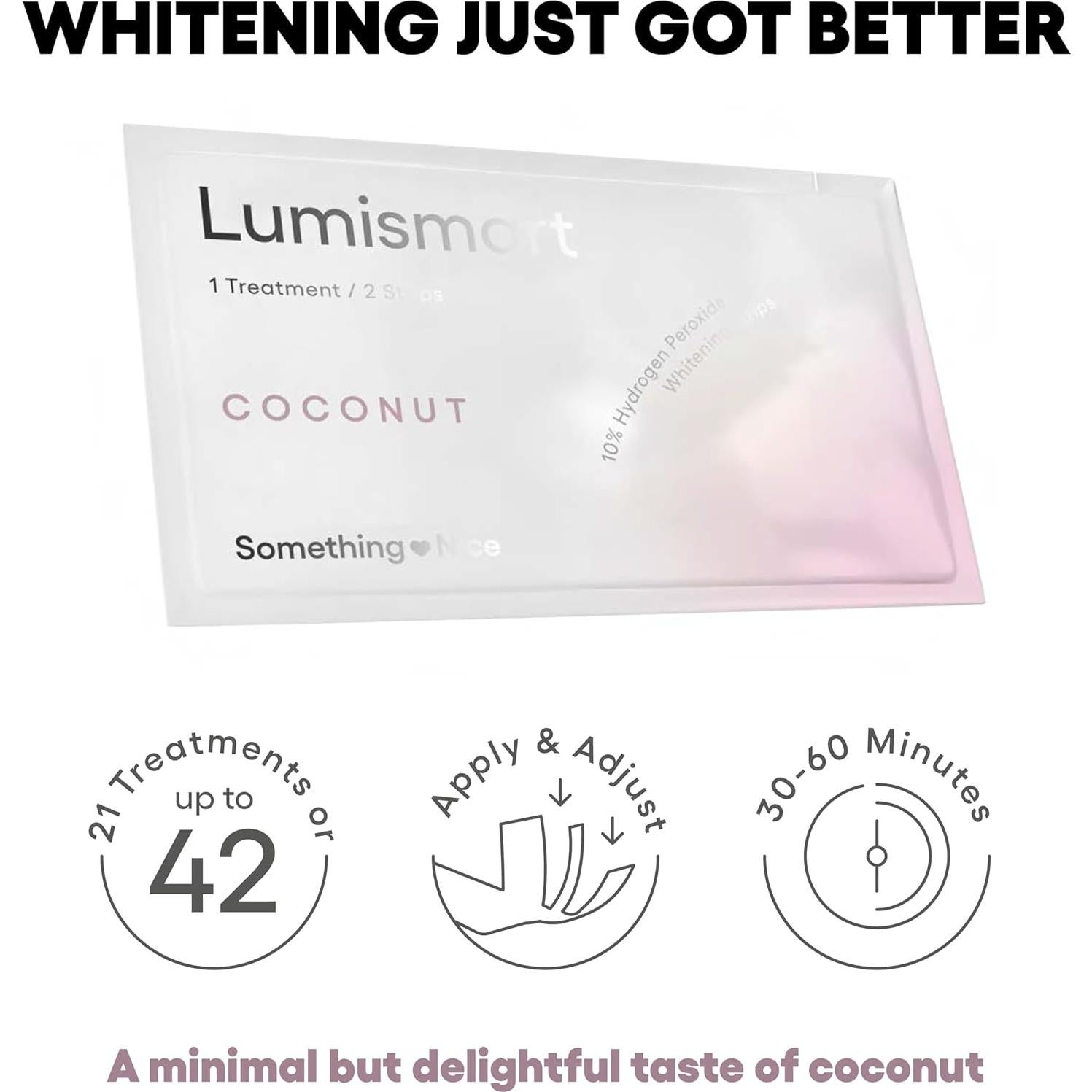 Tiras Blanqueadoras Lumismart Algo Bonito - Coco, 42 Tratamientos