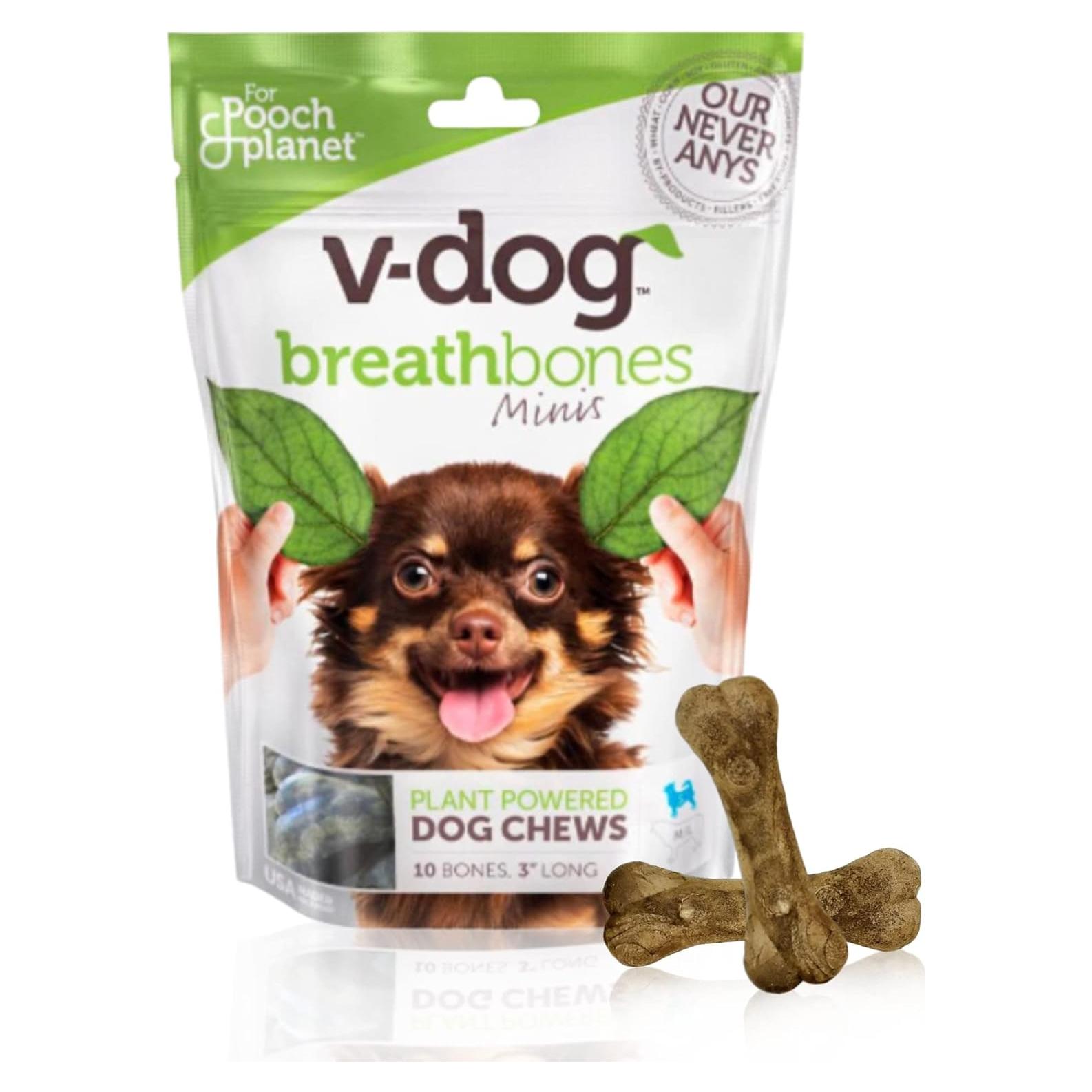 Golosinas Veganas para Perros V-Dog - Huesos Dentales 226.8g