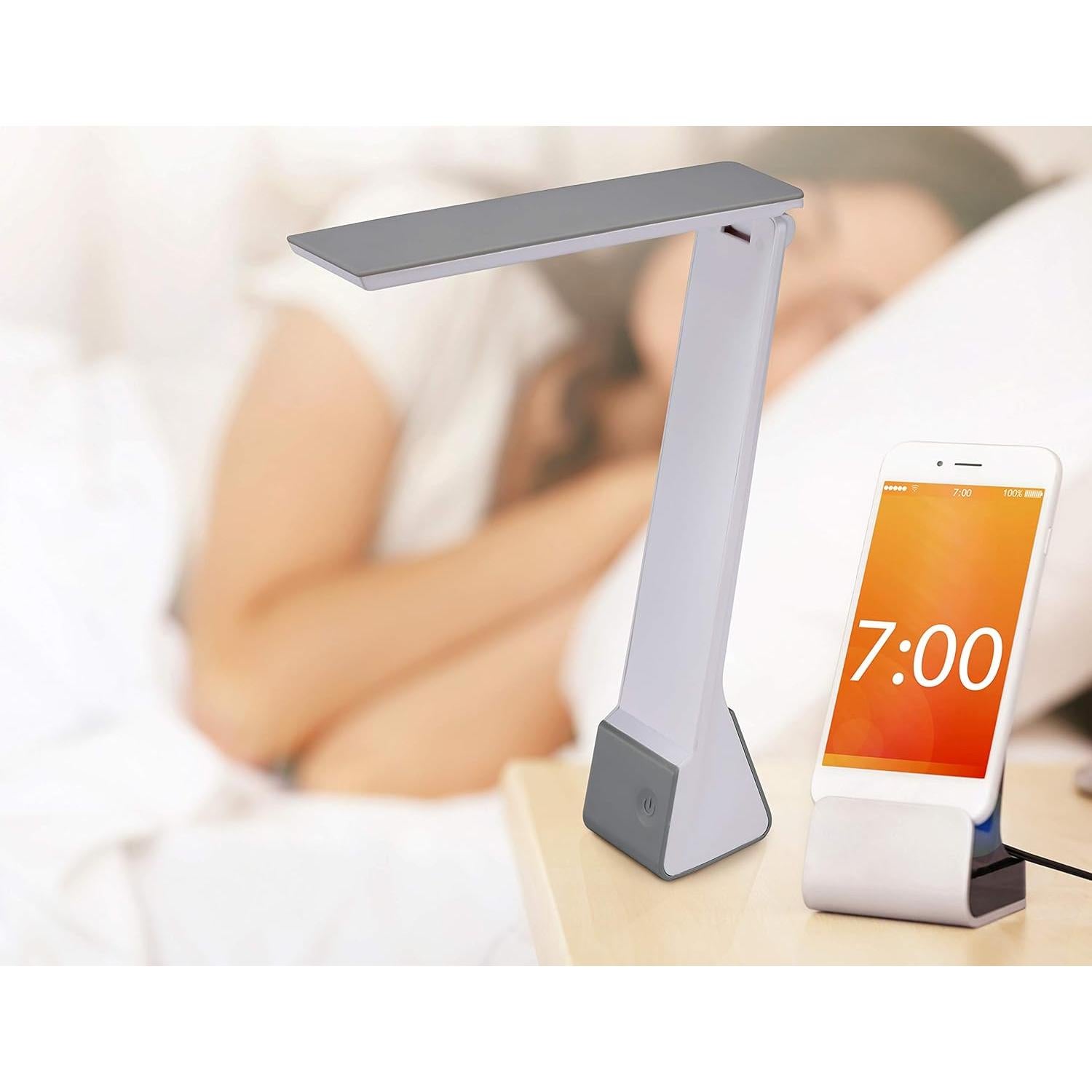 Lámpara de escritorio LED Bostitch Office gris, 3 temperaturas