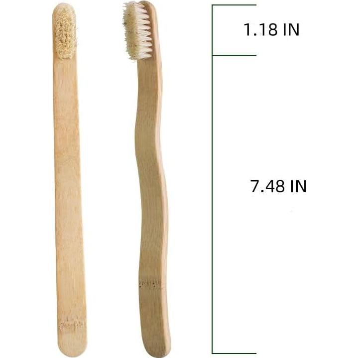 Cepillo de Dientes de Bambú MiQi con Cerda de Jabalí - 4 Piezas