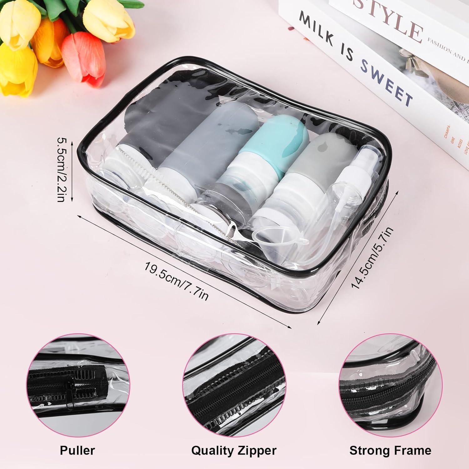 Juego de Botellas de Viaje SARTNP 18 Piezas Silicona 60ml 90ml