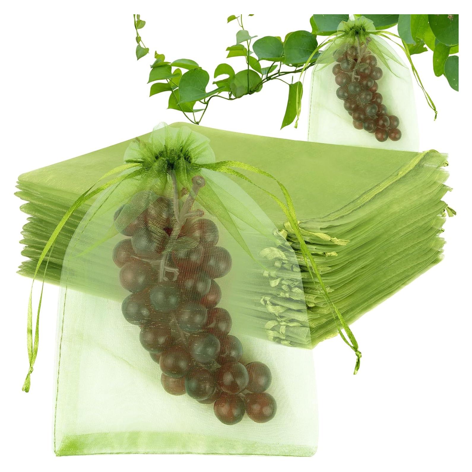 Bolsas de Protección para Frutas ANZNKU 100pcs 20x30 cm Verde