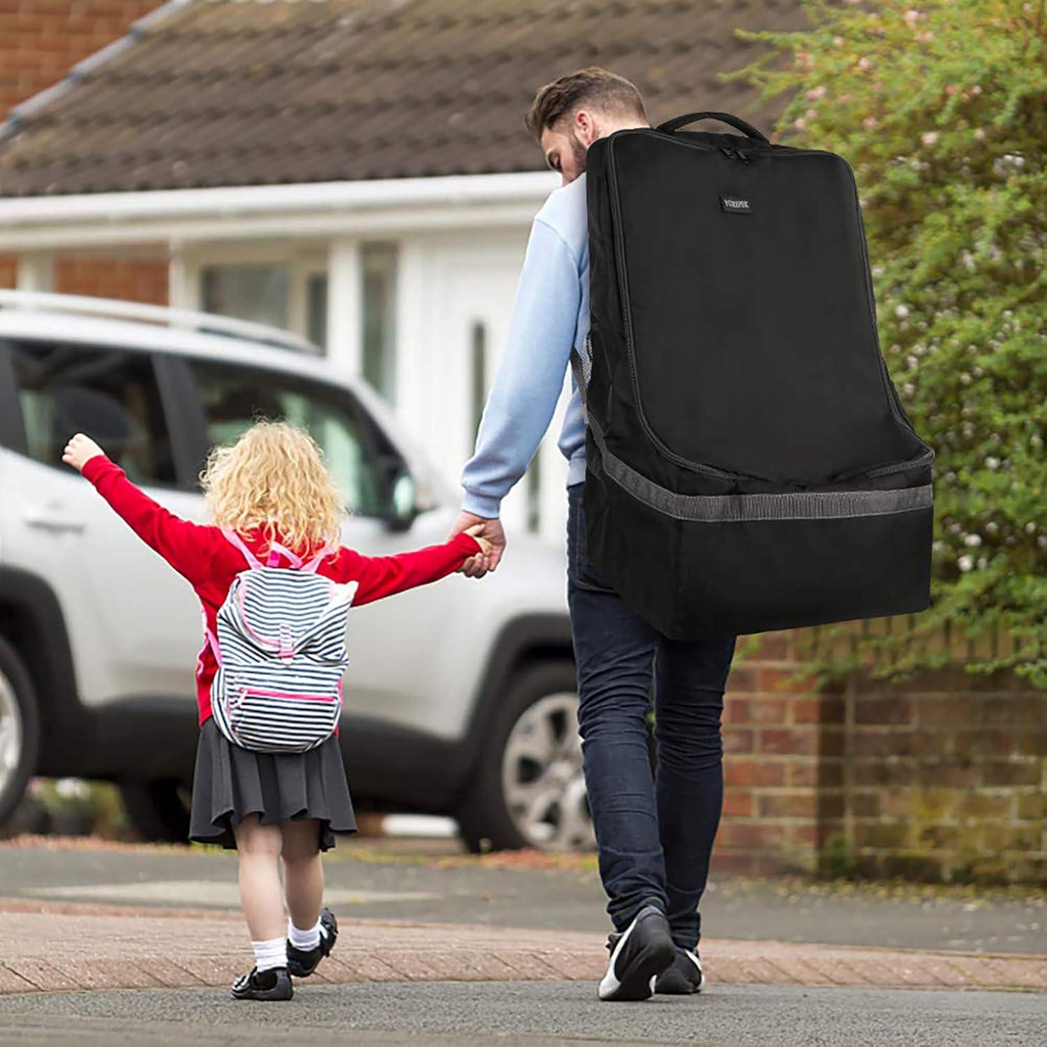 Mochila de Viaje YOREPEK para Asiento de Coche Negro 43x43x71cm