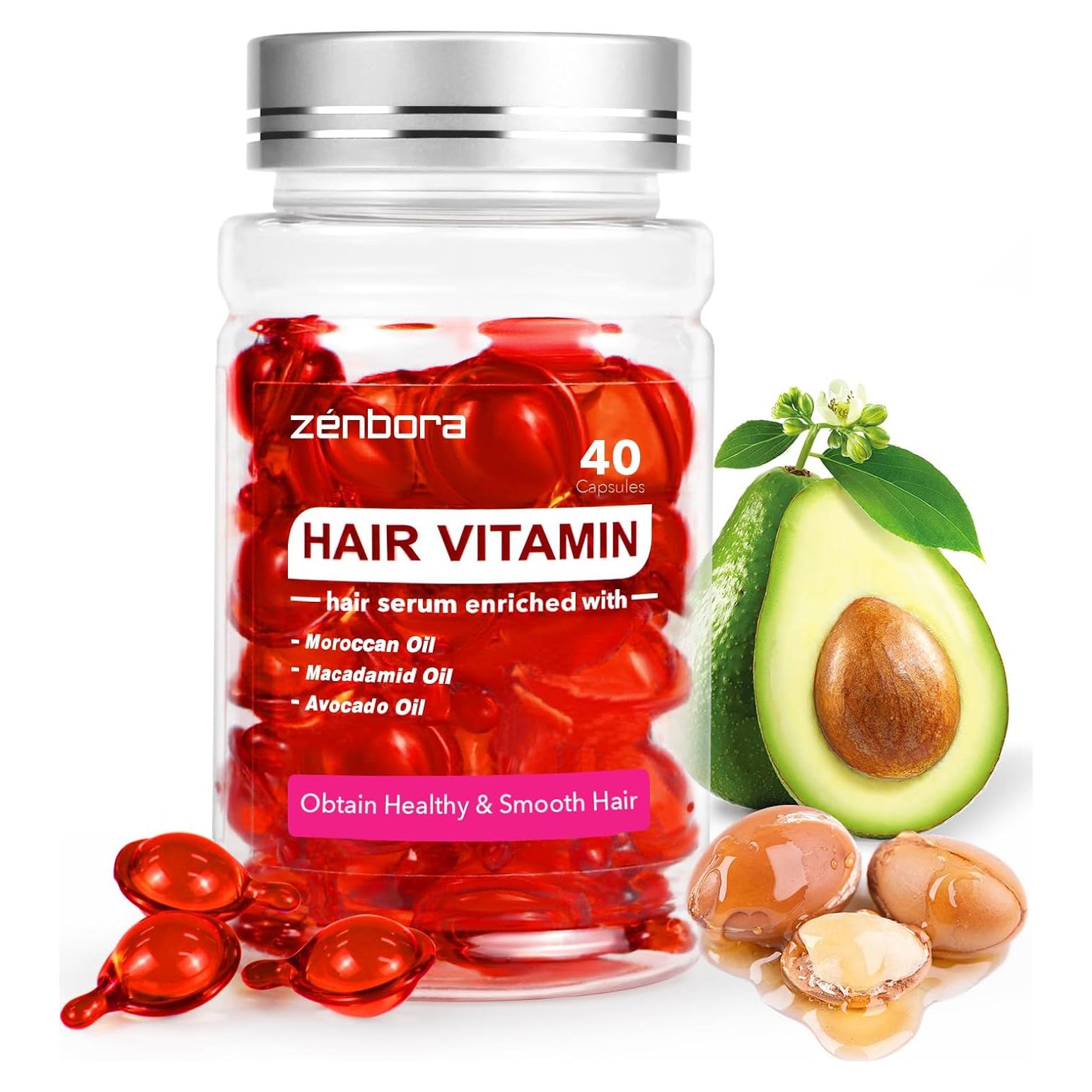 Suero de Vitamina E para Cabello Zenbora - 40 Cápsulas Hidratantes