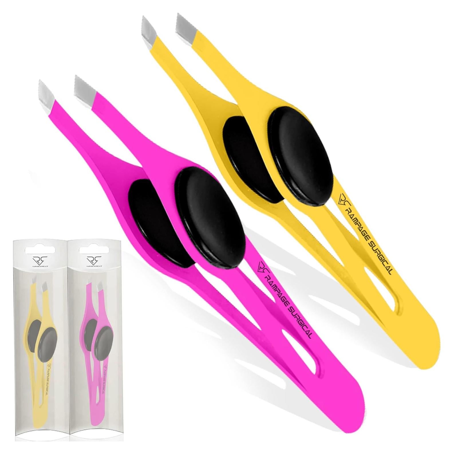 Pinzas de Cejas Profesionales Rampage Surgical Set 2 y 3 Pcs