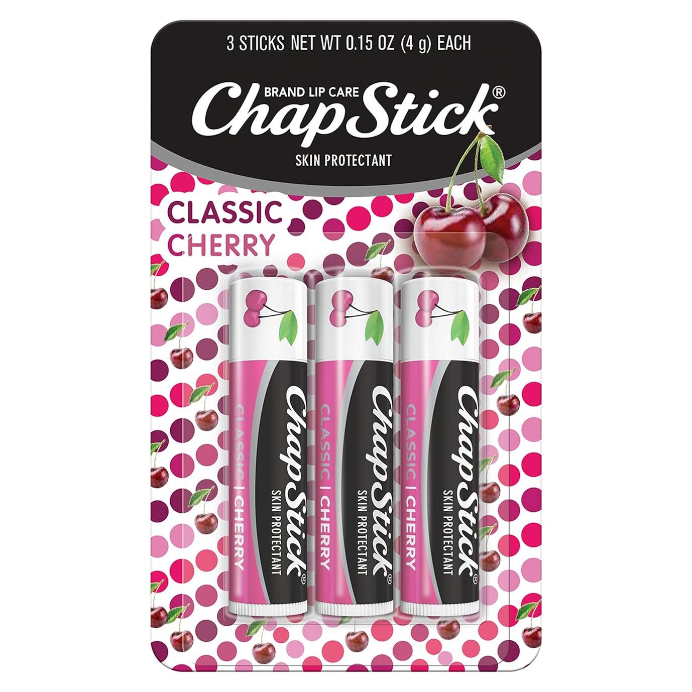 Bálsamo Labial ChapStick Clásico Cereza 4.25g - Paquete de 3