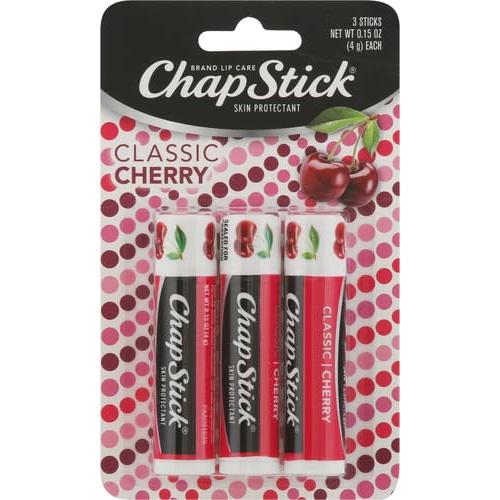 Bálsamo Labial ChapStick Clásico Cereza 4.25g - Paquete de 3
