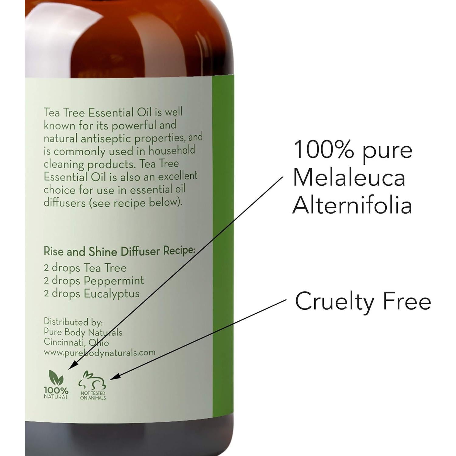 Aceite Esencial de Árbol de Té 30 ml Pure Body Naturals