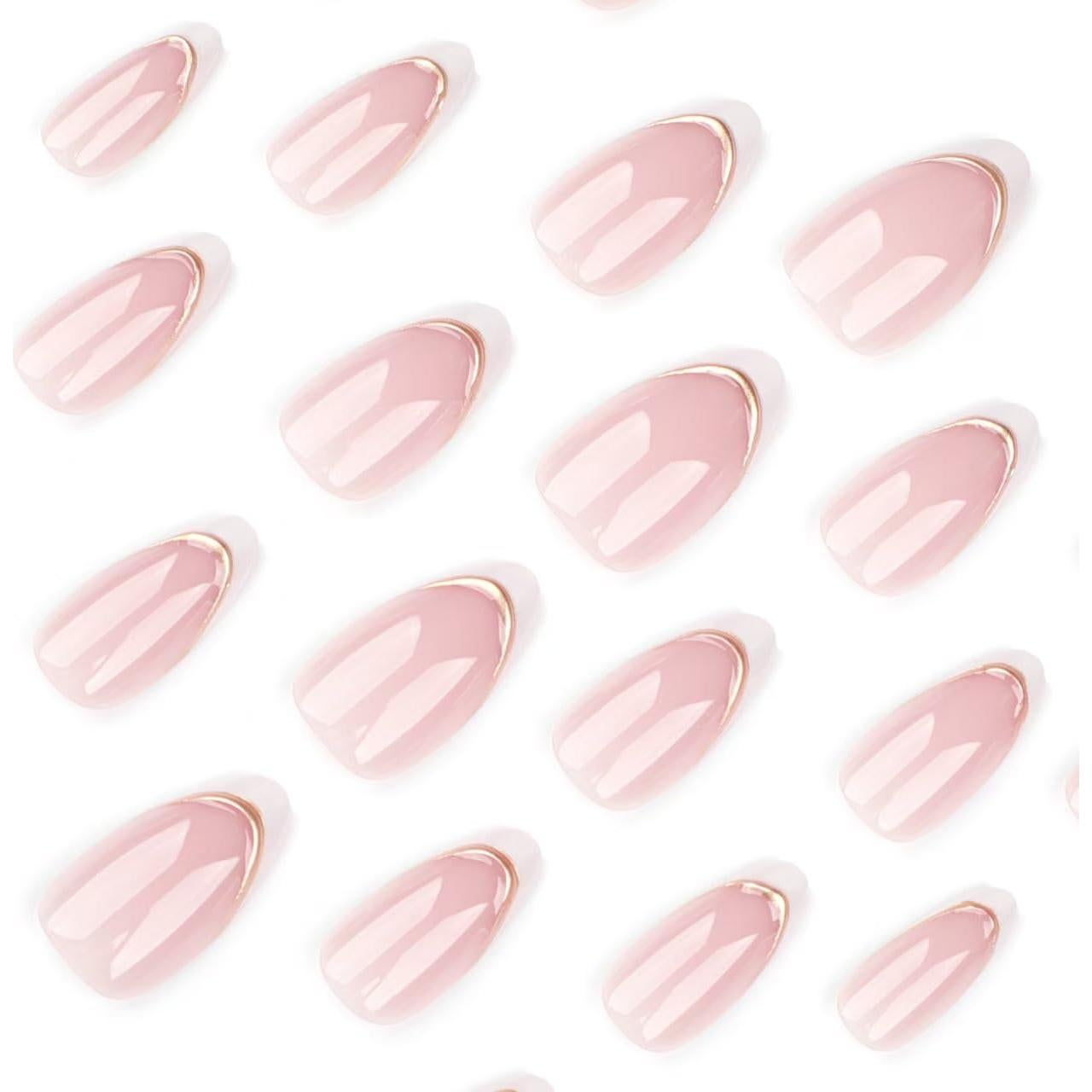 Uñas Postizas Punta Francesa Blanca NBNTGH - 24 Piezas