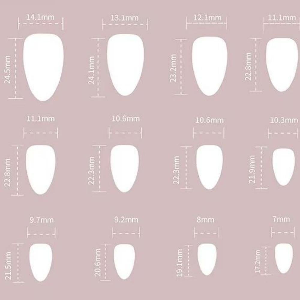 Uñas Postizas Punta Francesa Blanca NBNTGH - 24 Piezas