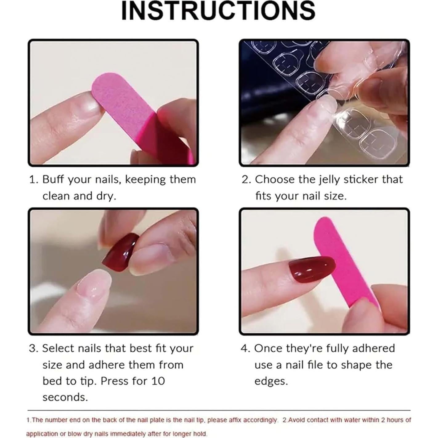 Uñas Postizas Punta Francesa Blanca NBNTGH - 24 Piezas