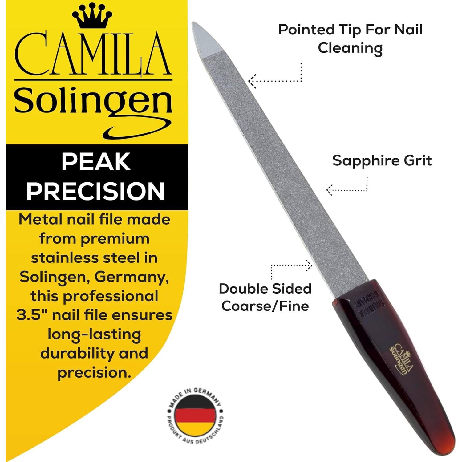 Lima de Uñas de Metal Camila Solingen CS16 8.89 cm Doble Cara