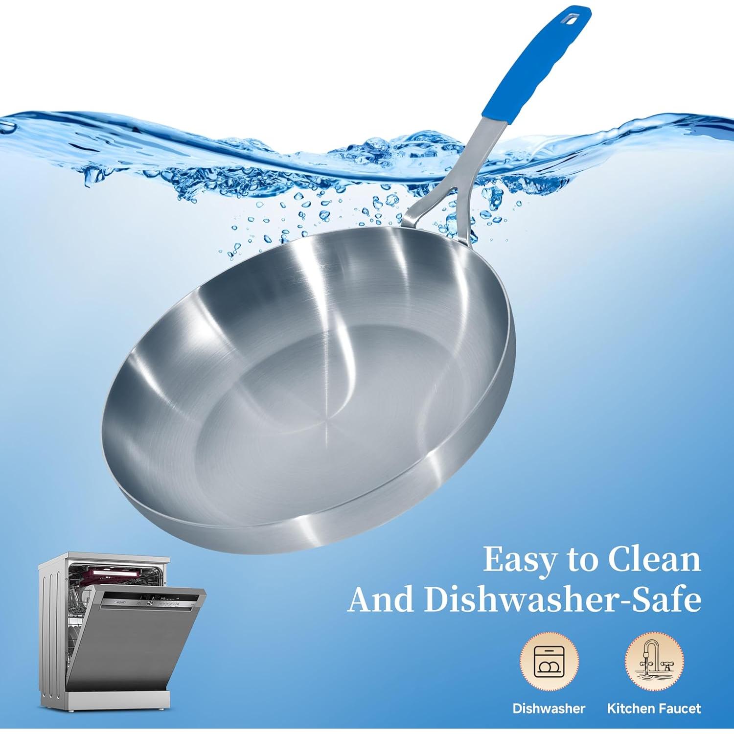 Sartén de Acero Inoxidable Inqibee 21.6 cm con Tapa