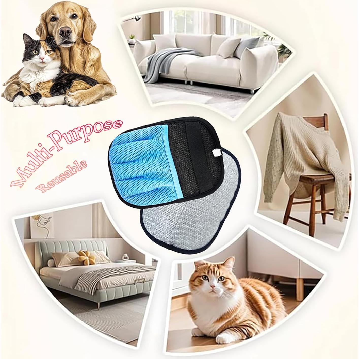 Guante Quitapelos para Mascotas BHXGLWK Azul Reutilizable