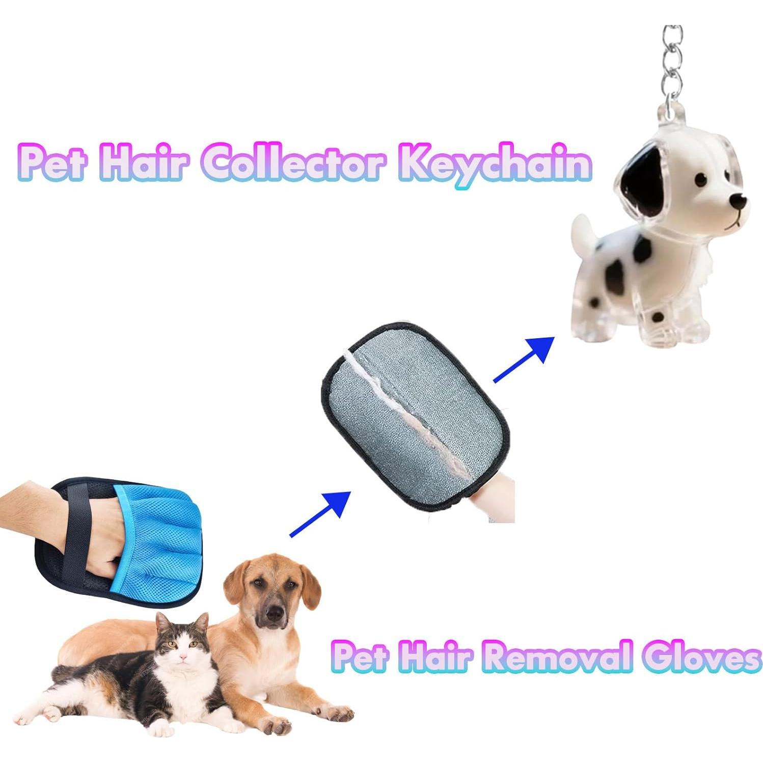 Guante Quitapelos para Mascotas BHXGLWK Azul Reutilizable