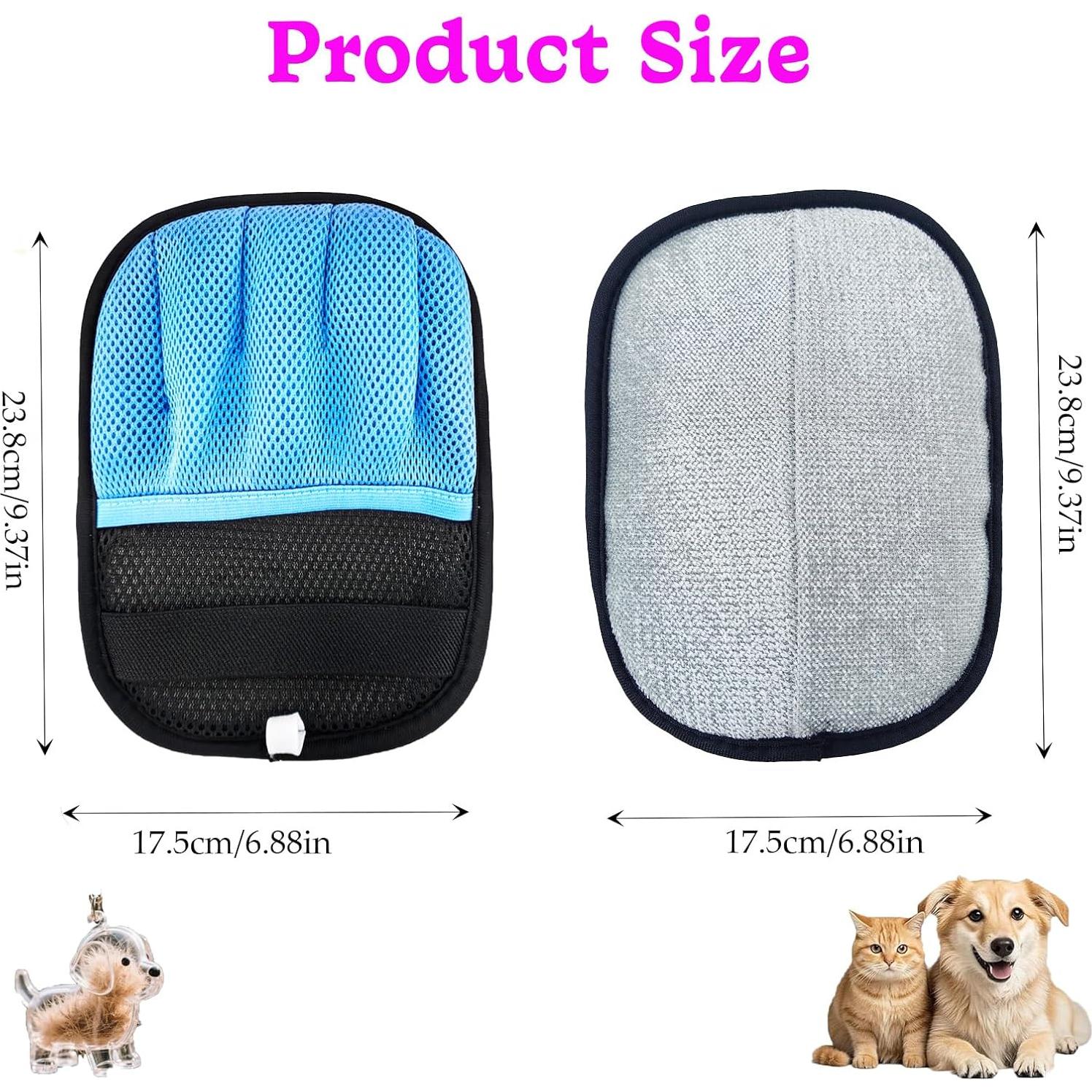 Guante Quitapelos para Mascotas BHXGLWK Azul Reutilizable