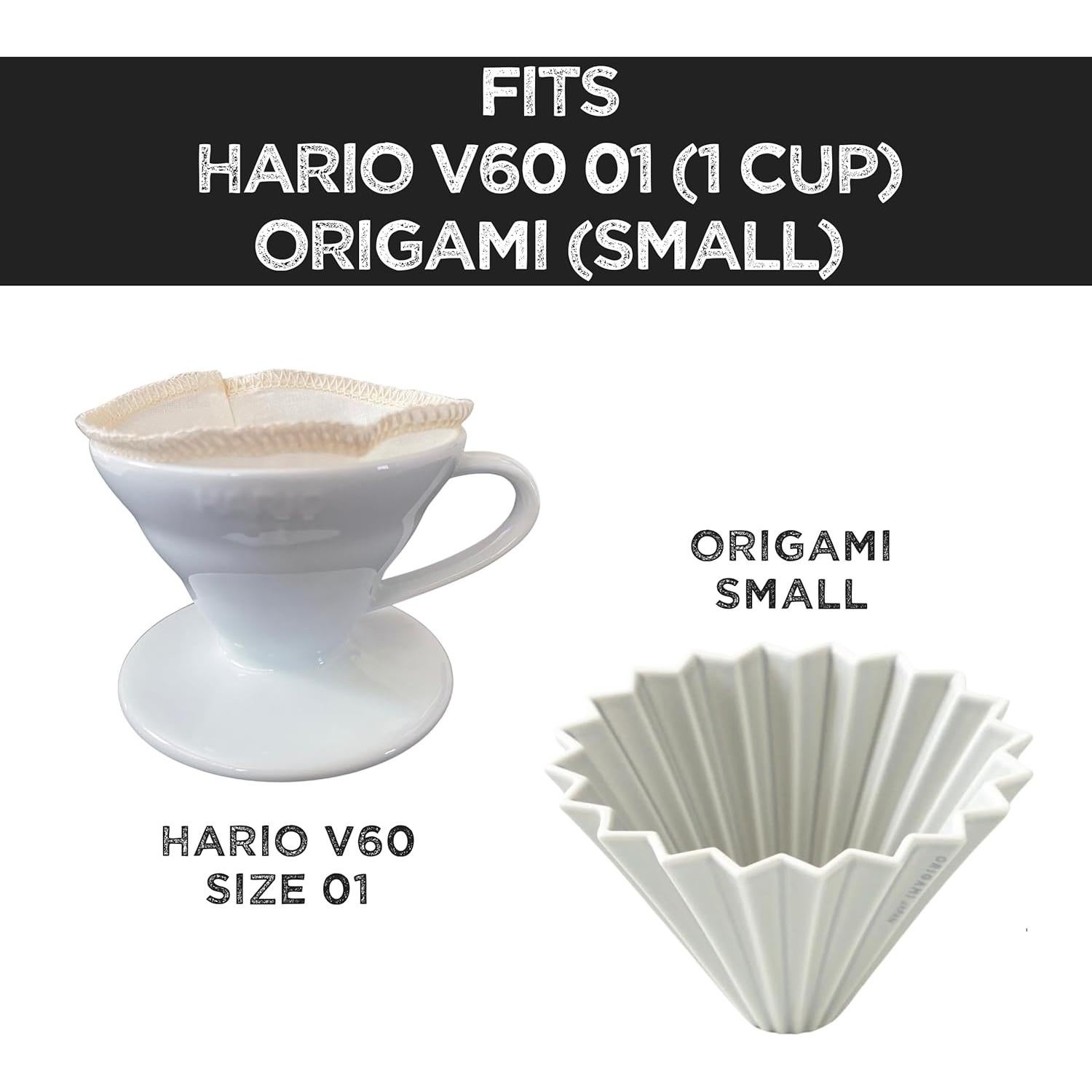 Filtros de Café Reutilizables Doppeltree Hario V60 01 - 2 Piezas