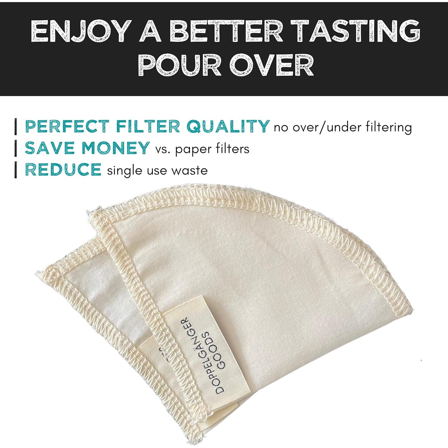 Filtros de Café Reutilizables Doppeltree Hario V60 01 - 2 Piezas