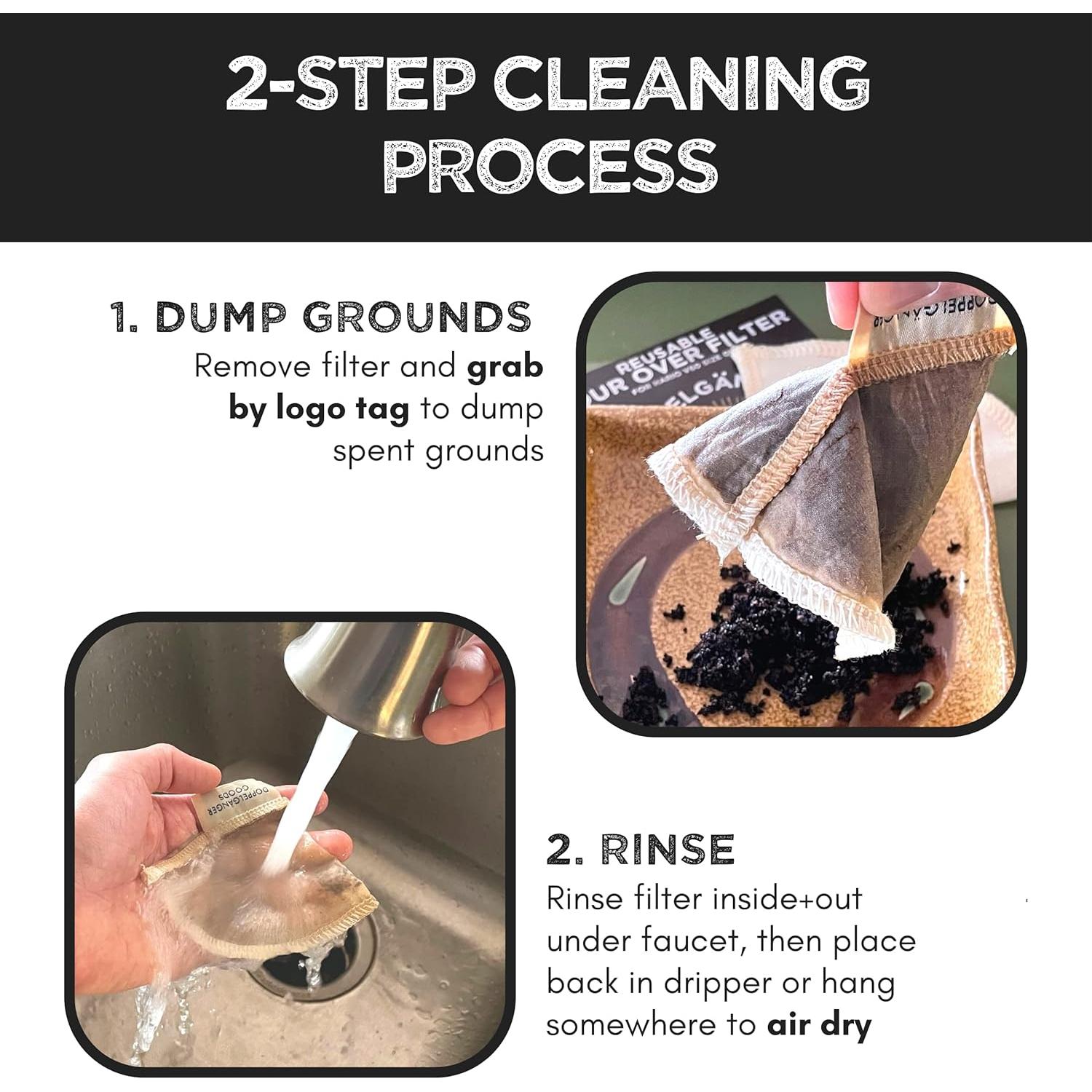 Filtros de Café Reutilizables Doppeltree Hario V60 01 - 2 Piezas