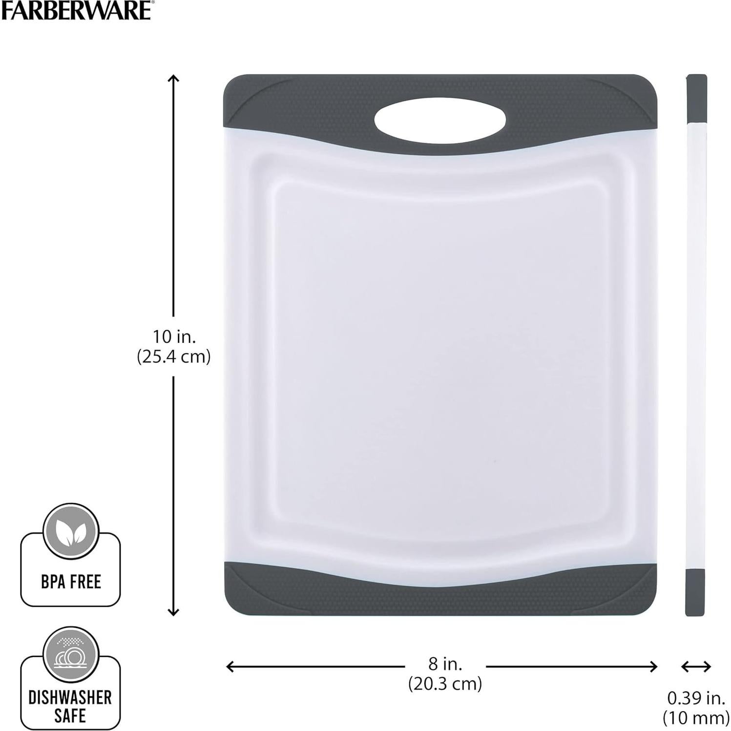 Tabla de Cortar Antideslizante Farberware 20x25 cm Gris