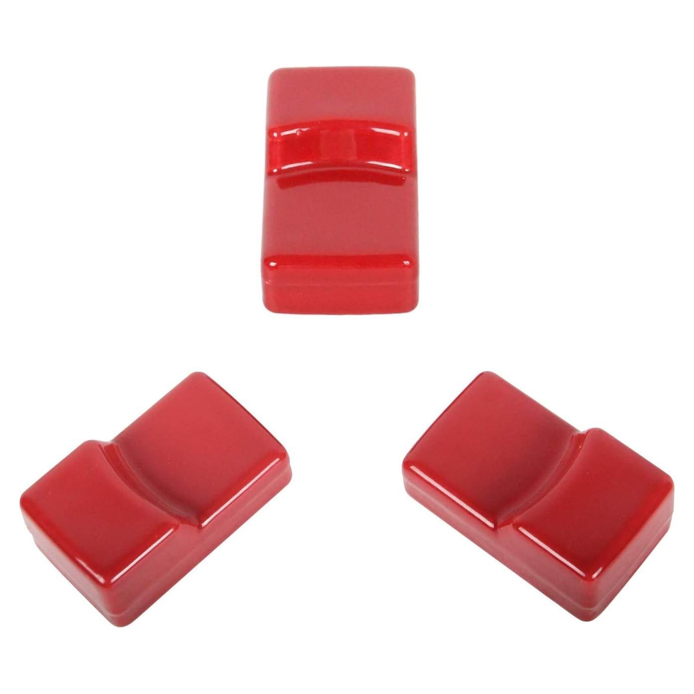 Juego de Patas de Parrilla Cerámica KAMaster Set de 3 Rojo