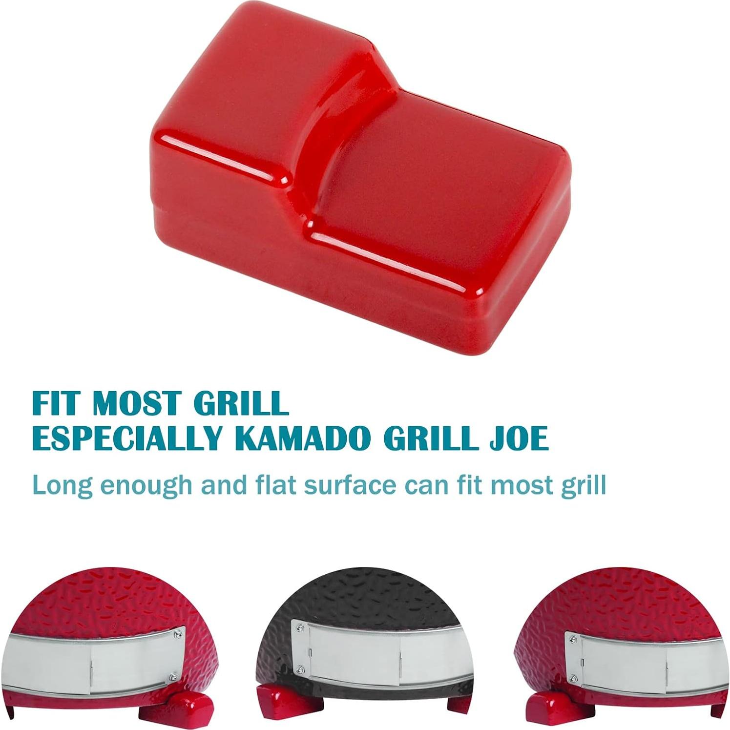 Juego de Patas de Parrilla Cerámica KAMaster Set de 3 Rojo