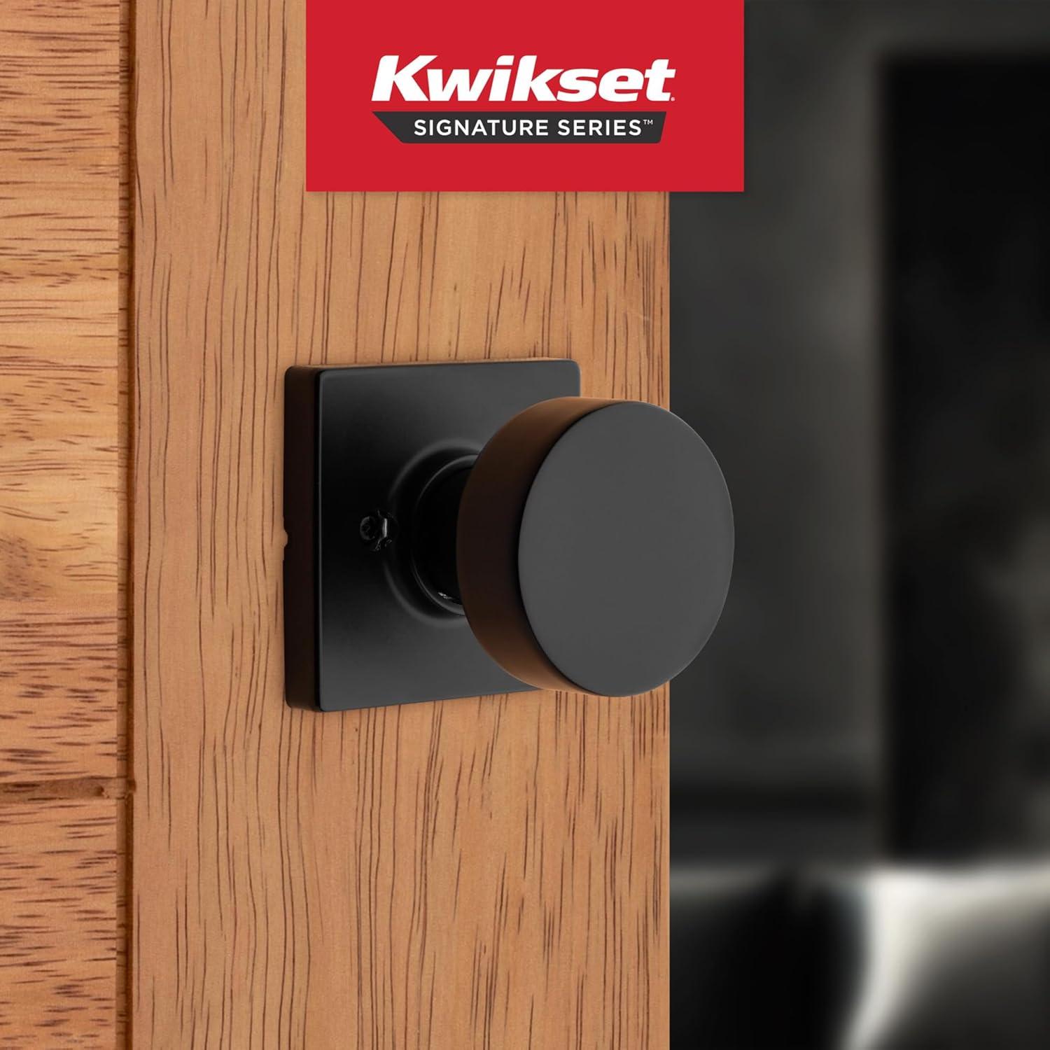Pomo de Puerta Dummy Kwikset Pismo Negro Mate 6.67 cm