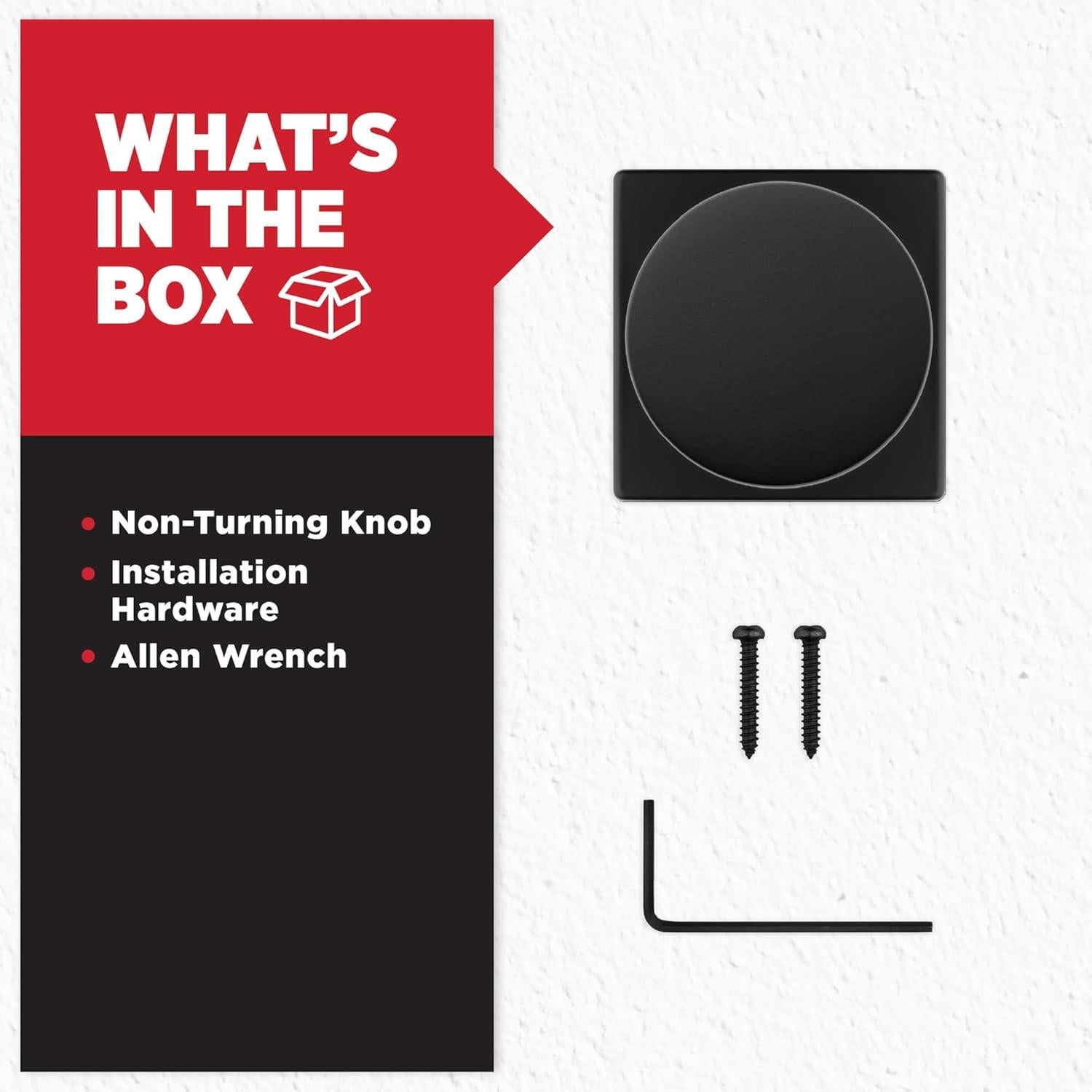 Pomo de Puerta Dummy Kwikset Pismo Negro Mate 6.67 cm