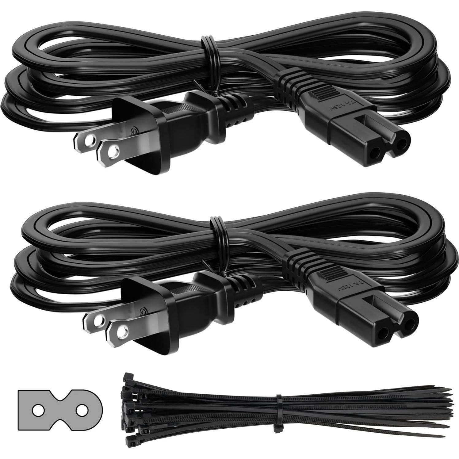 Cable de Alimentación AC Polarizado Kxable 2x2 pies 18AWG