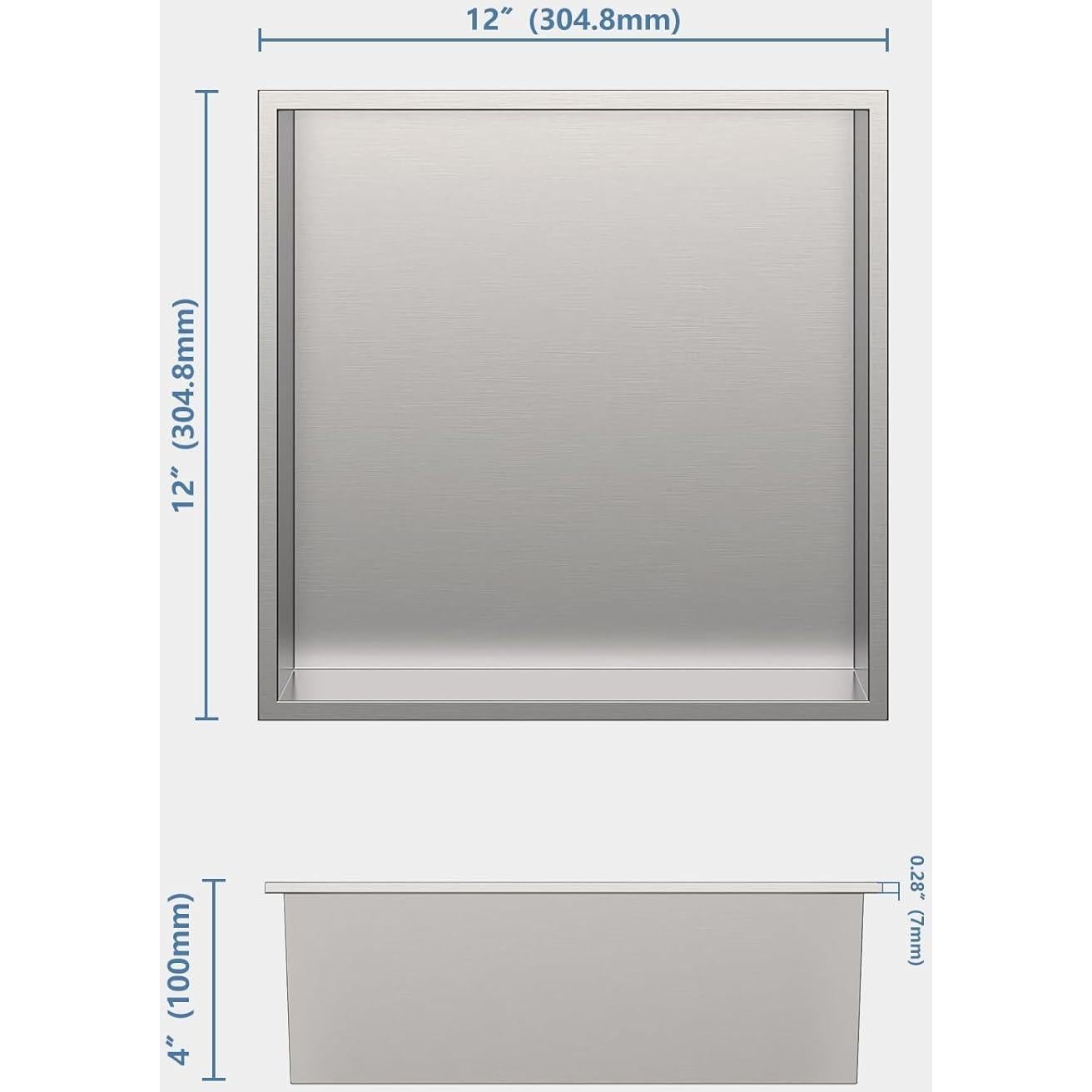 Nicho de Ducha Homevacious 30.48x30.48 cm Acero Inoxidable
