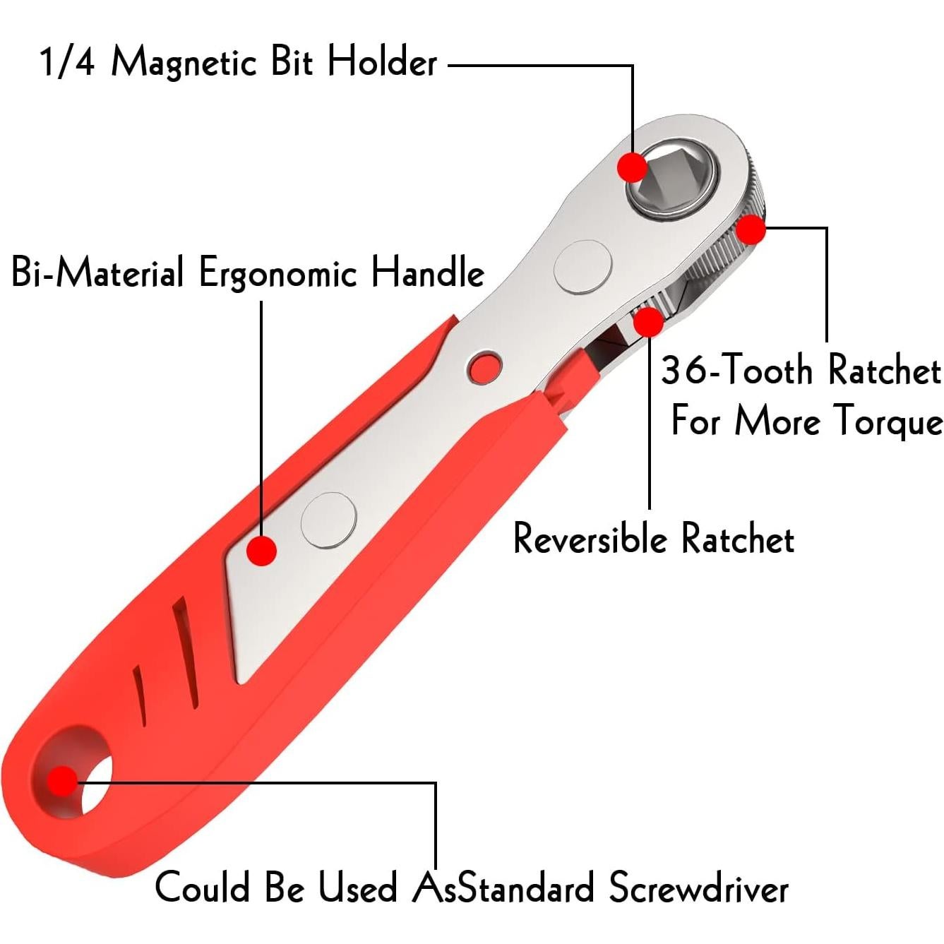 Llave de Carraca LUEXBOX 10.80 cm con Puntas Hexagonales