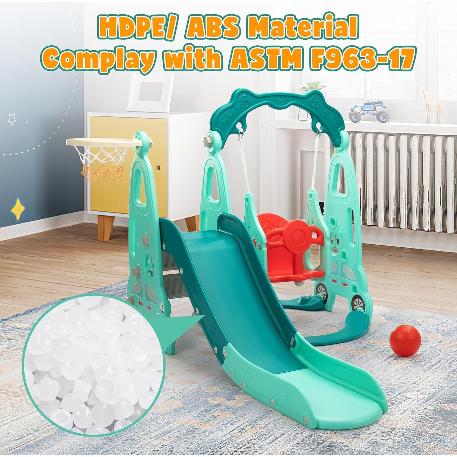 Juego de Escalera y Tobogán 3 en 1 Nyeekoy Azul