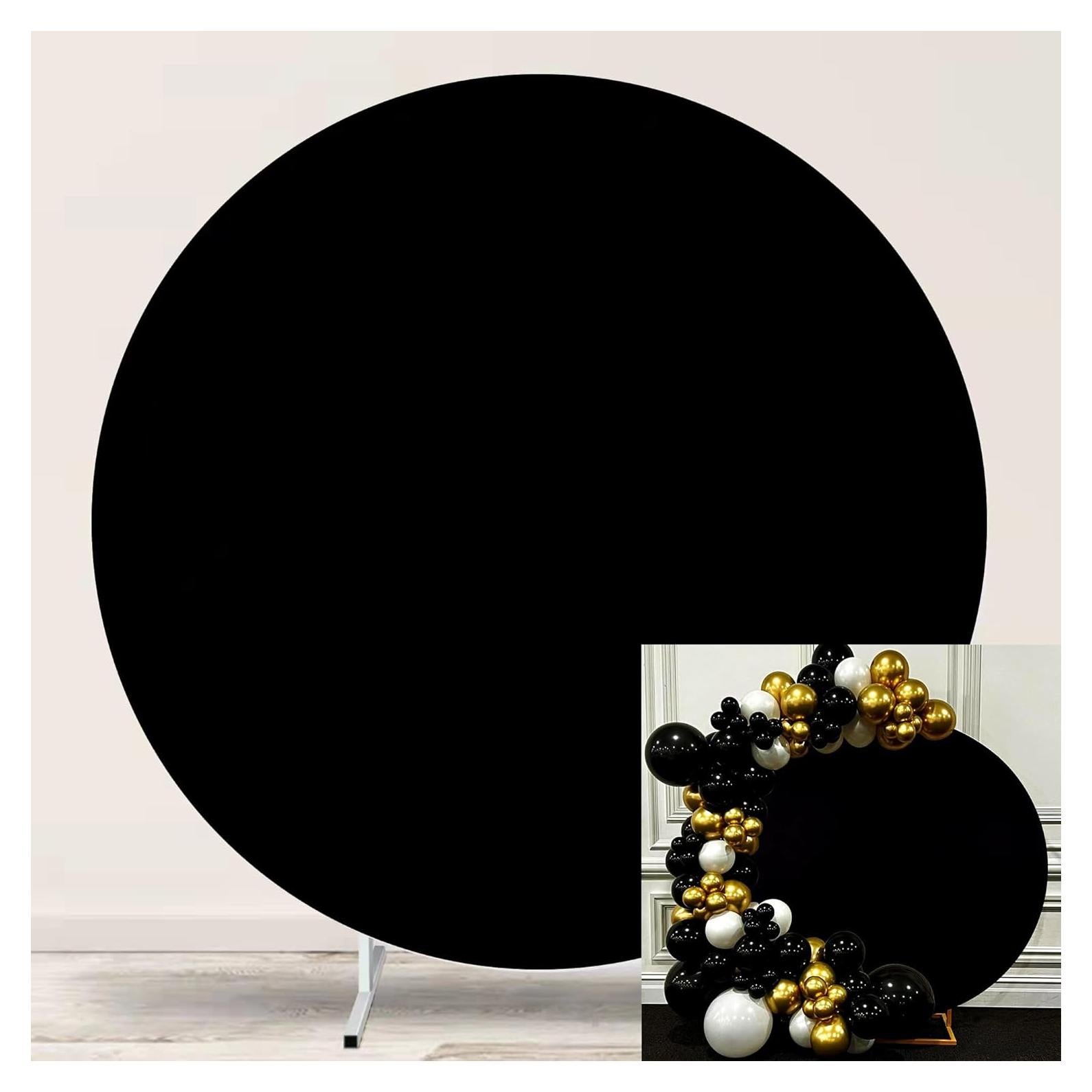Fondo Redondo Negro 2.2m Jditngp para Fotografía y Decoración