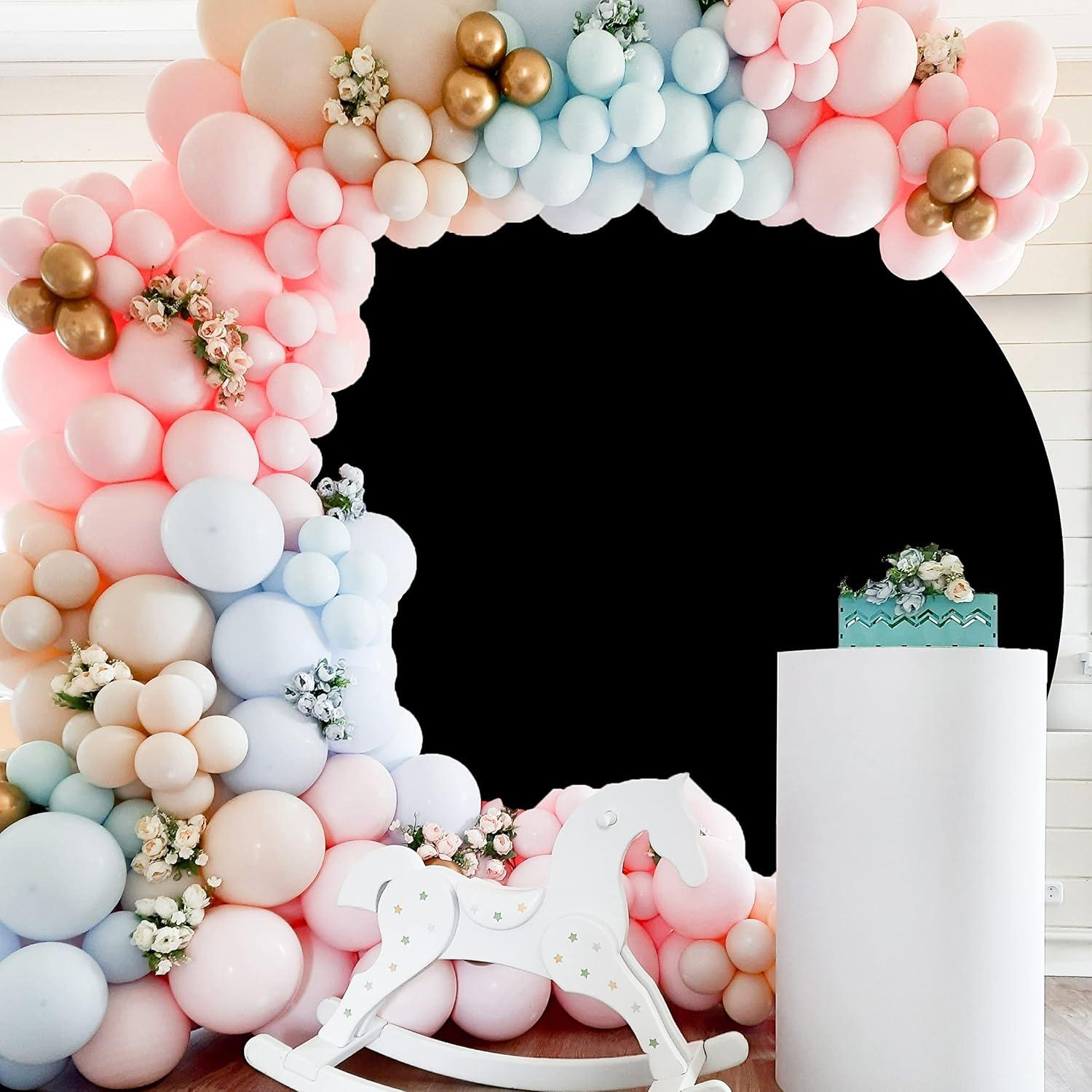 Fondo Redondo Negro 2.2m Jditngp para Fotografía y Decoración