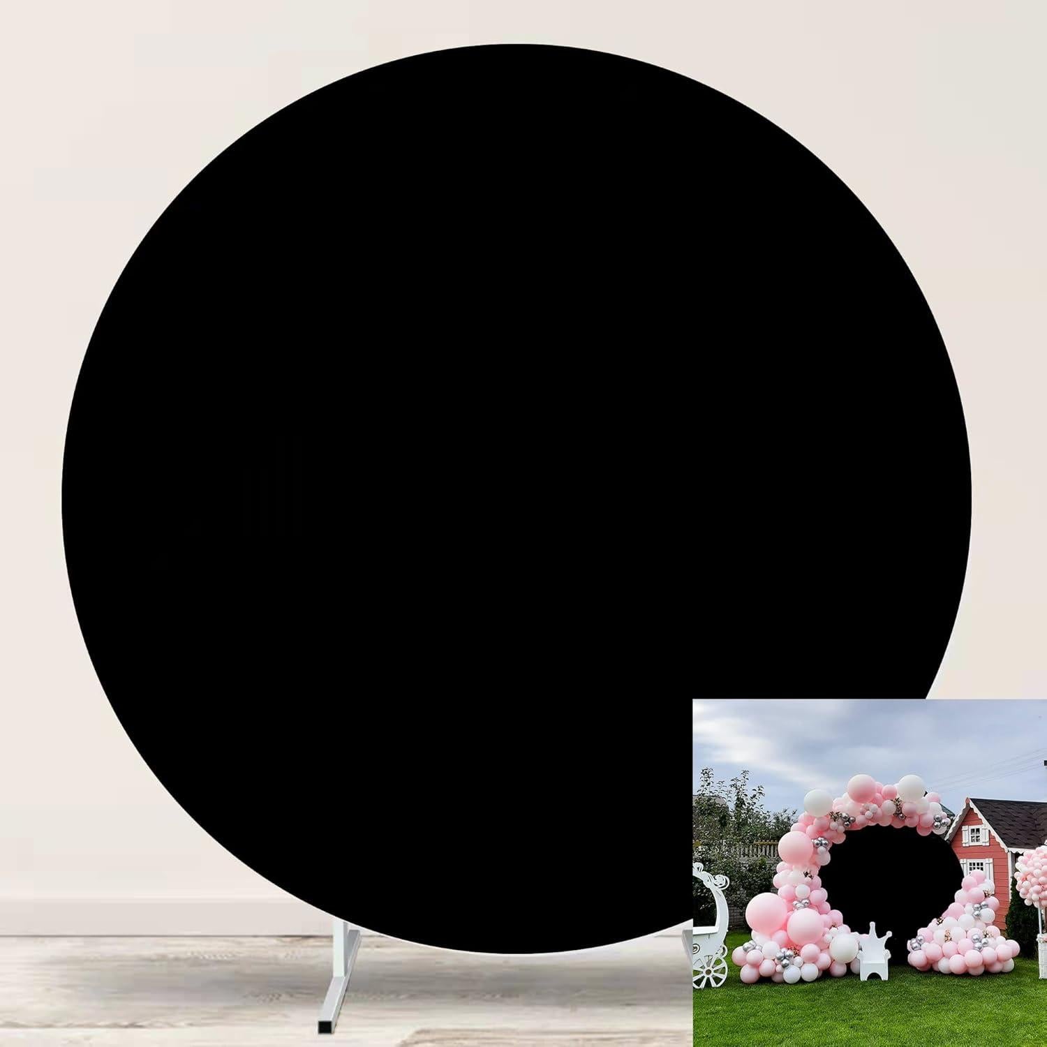 Fondo Redondo Negro 2.2m Jditngp para Fotografía y Decoración