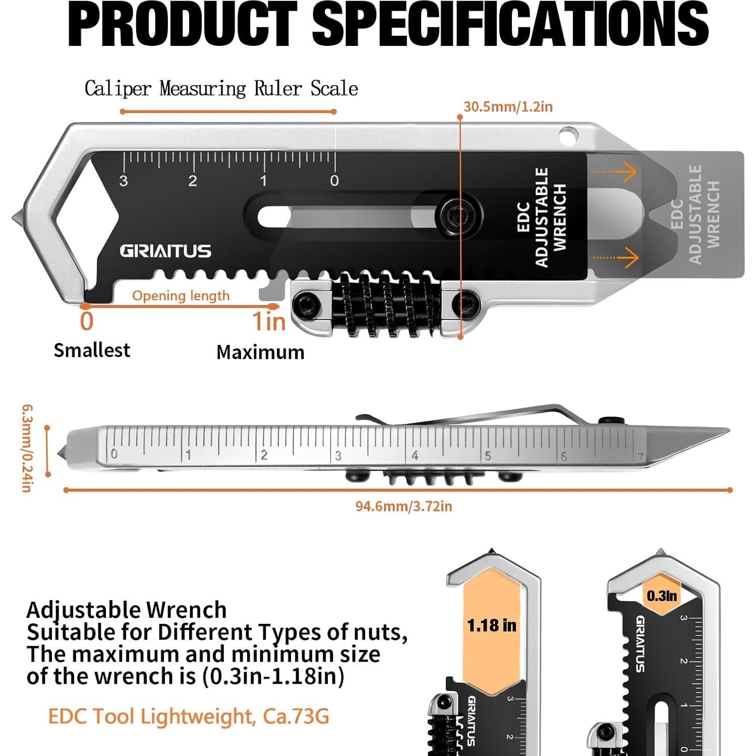 Llave Multiherramienta GIRIAITUS 9 en 1 Compacta de Acero