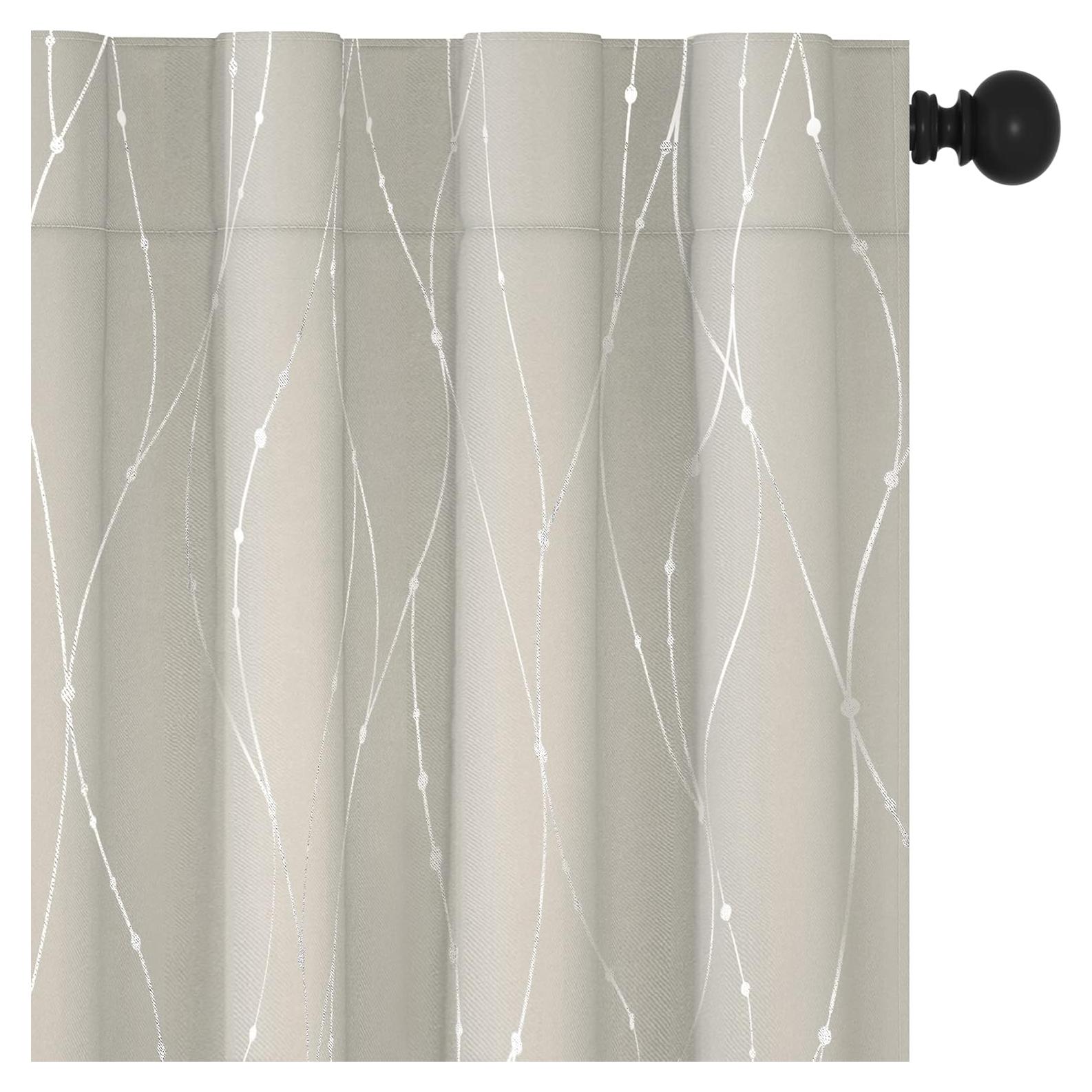 Cortinas Blackout Deconovo 132x183 cm 2 Paneles Beige