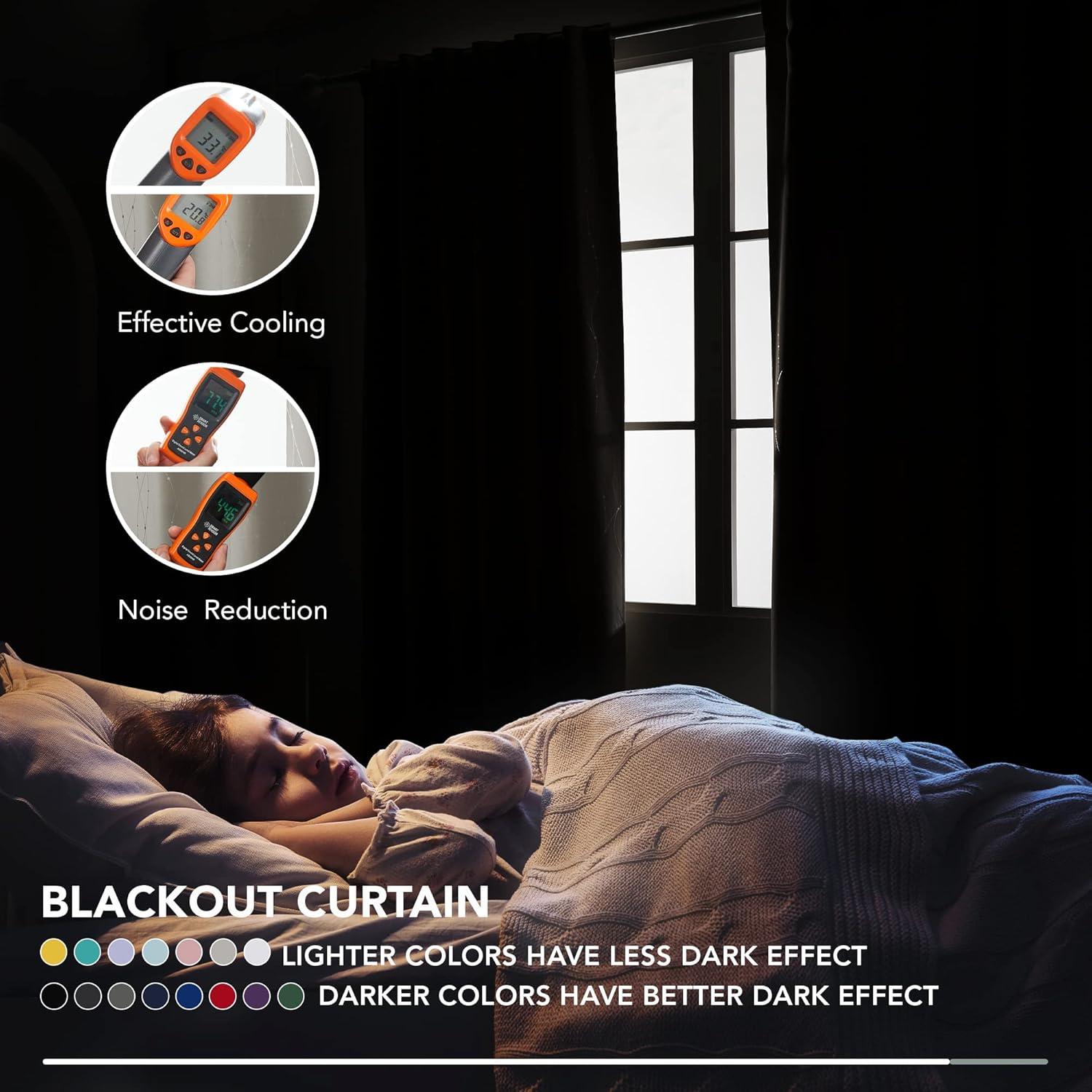 Cortinas Blackout Deconovo 132x183 cm 2 Paneles Beige