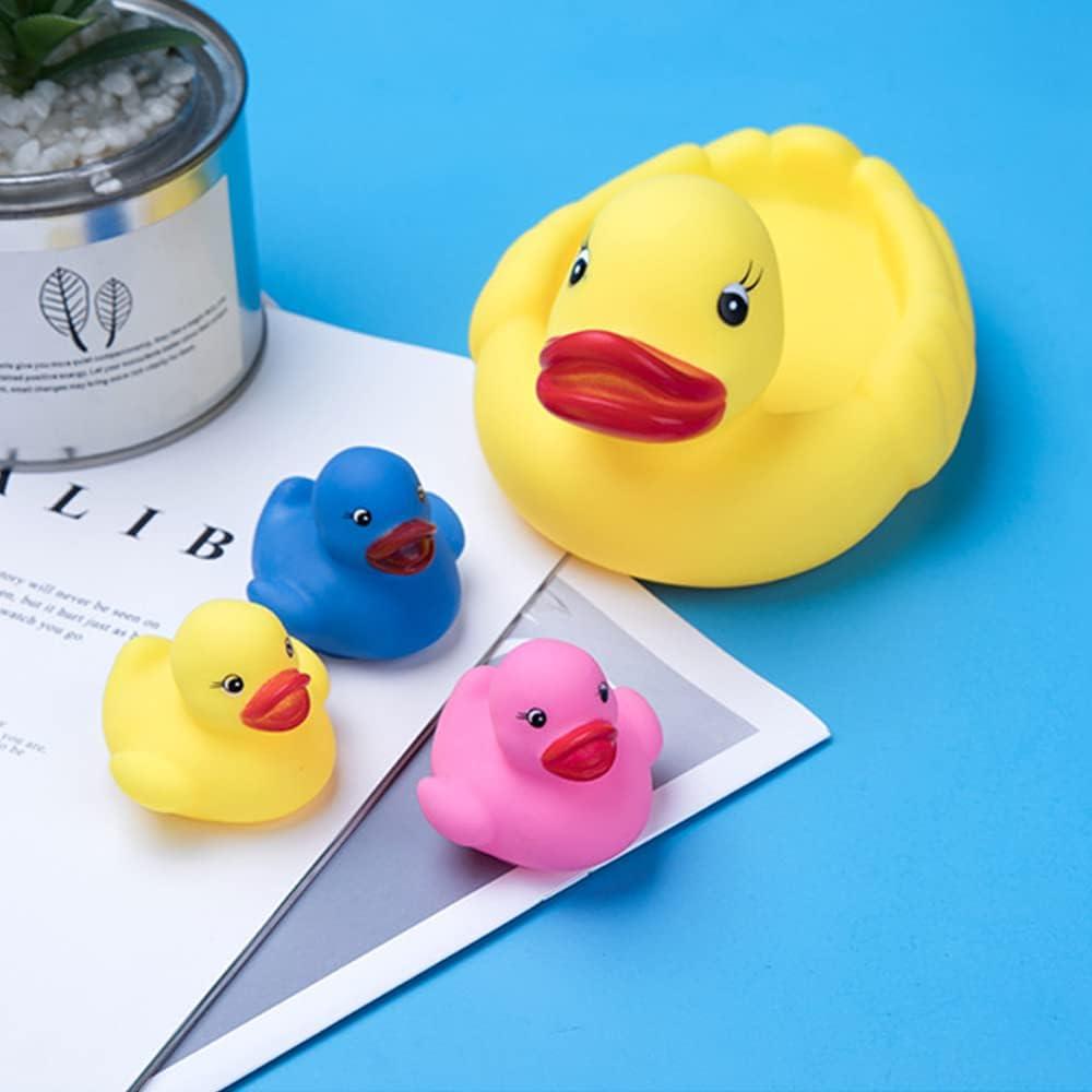 Juguetes de baño YUERFEILA - Familia de Patos Coloridos 4 Piezas