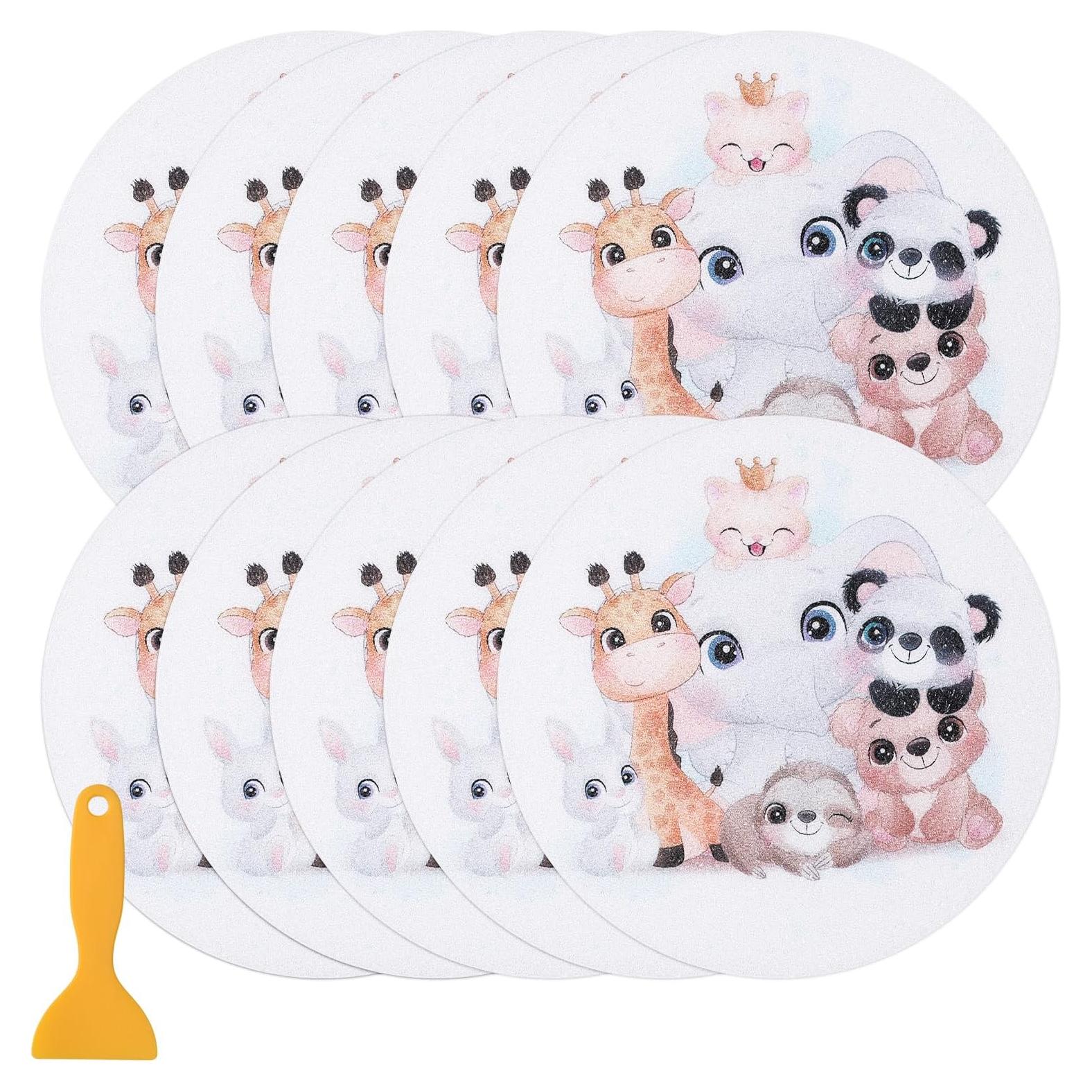 Calcomanías Antideslizantes para Baño XURI 10pcs Animales 19cm