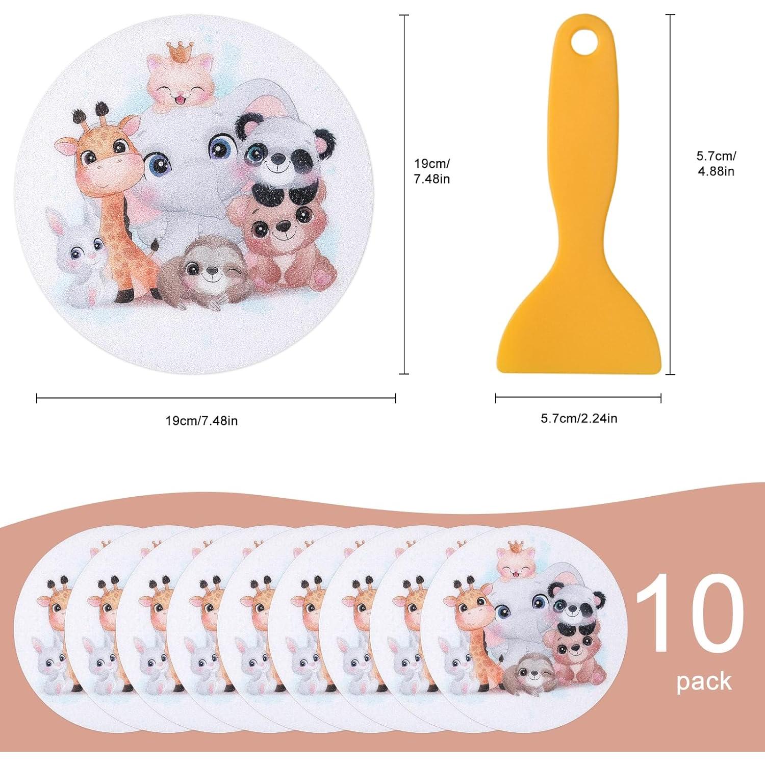 Calcomanías Antideslizantes para Baño XURI 10pcs Animales 19cm